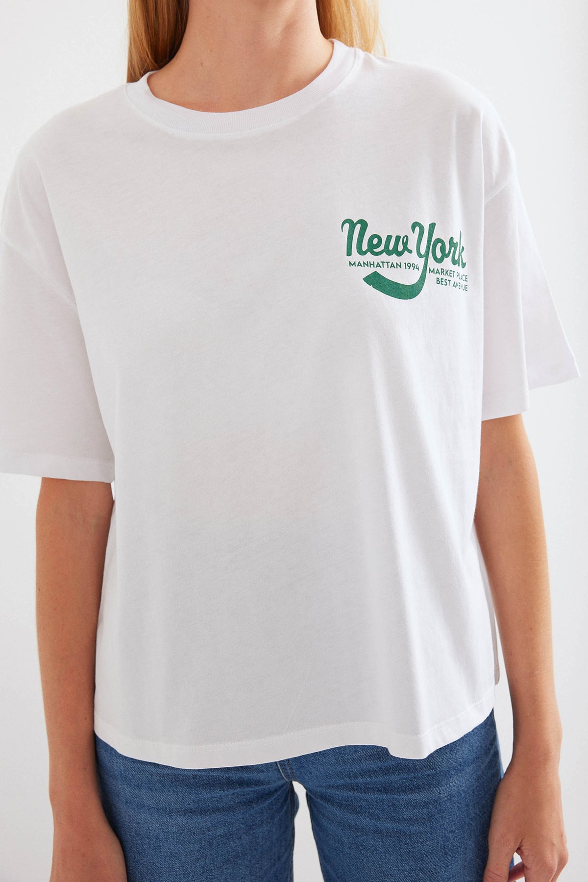 White Printed Basic T-Shirt - Bigdart - by Peralane - photo 3