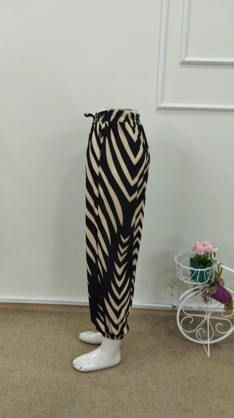 Women's High-Waist Drawstring Patterned Suprem Pant - Janes - by Peralane - photo 5