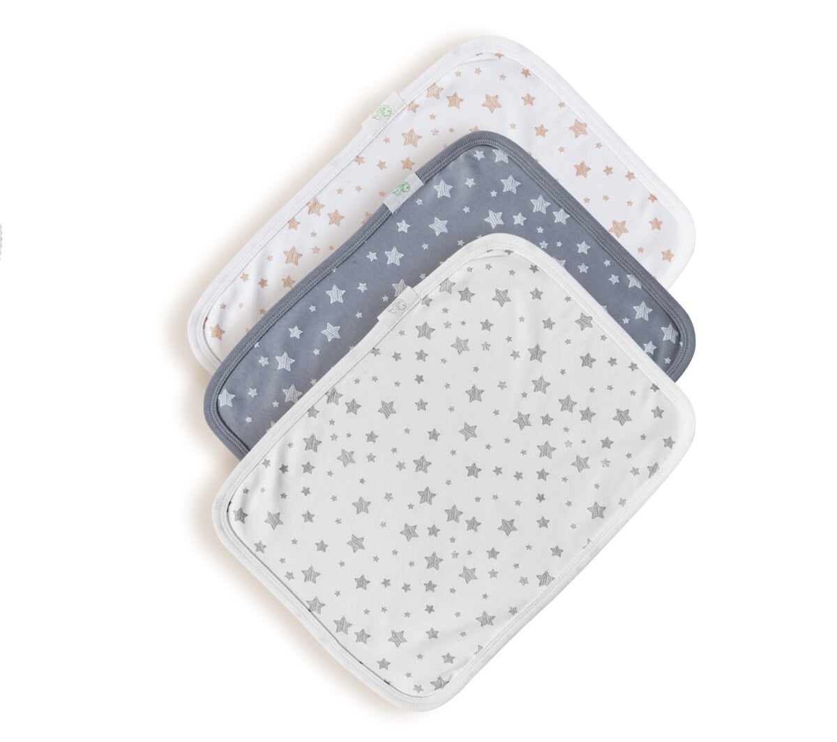 Baby Burp Cloth Set of 3 30x40 cm 100% Organic Cotton Ecru - Babycosy - by Peralane