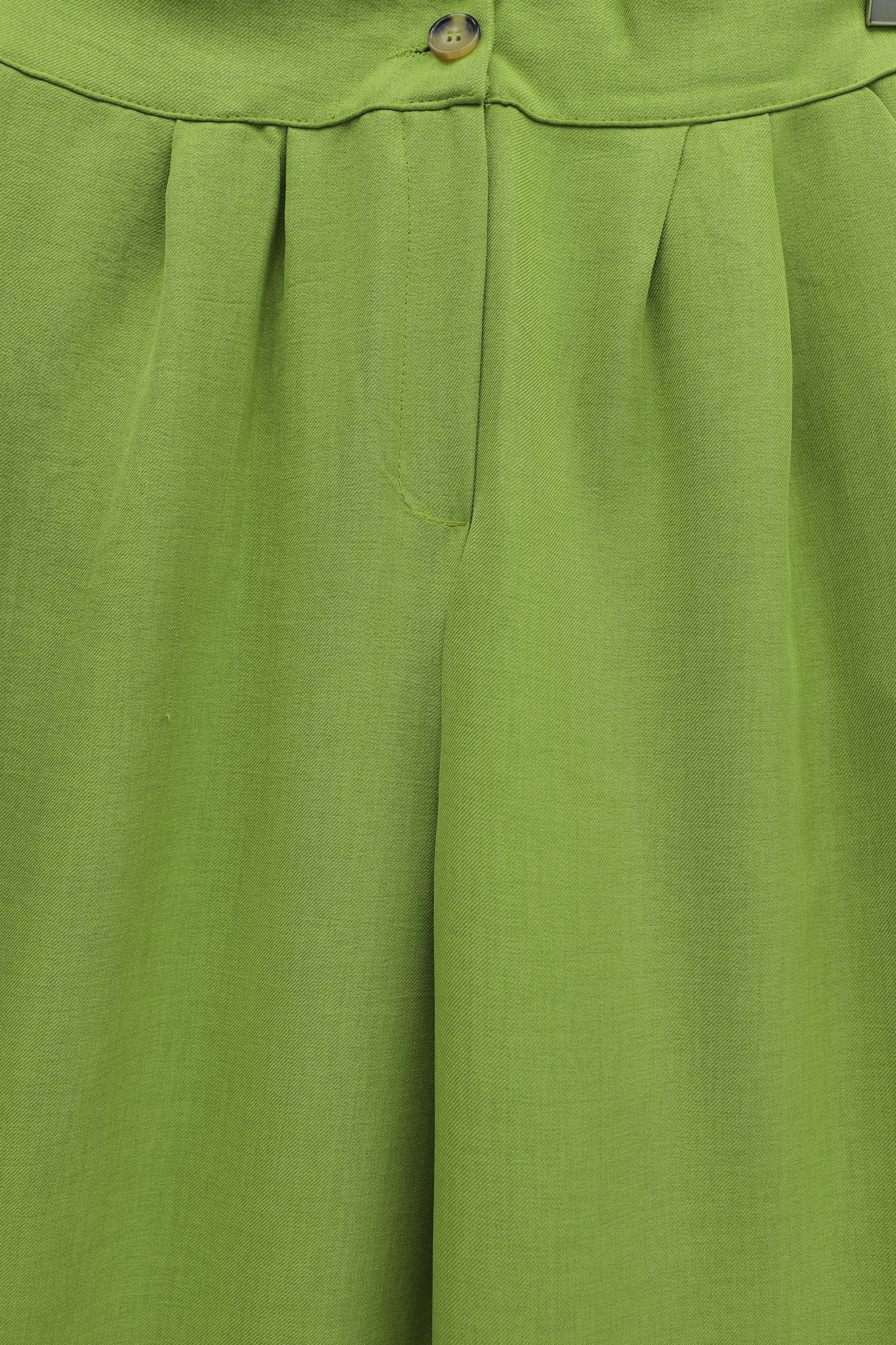 Lace-Up Vest and Wide-Leg Trousers Linen Look Co-ord Set in Oil Green - Podyumplus - by Peralane - photo 6