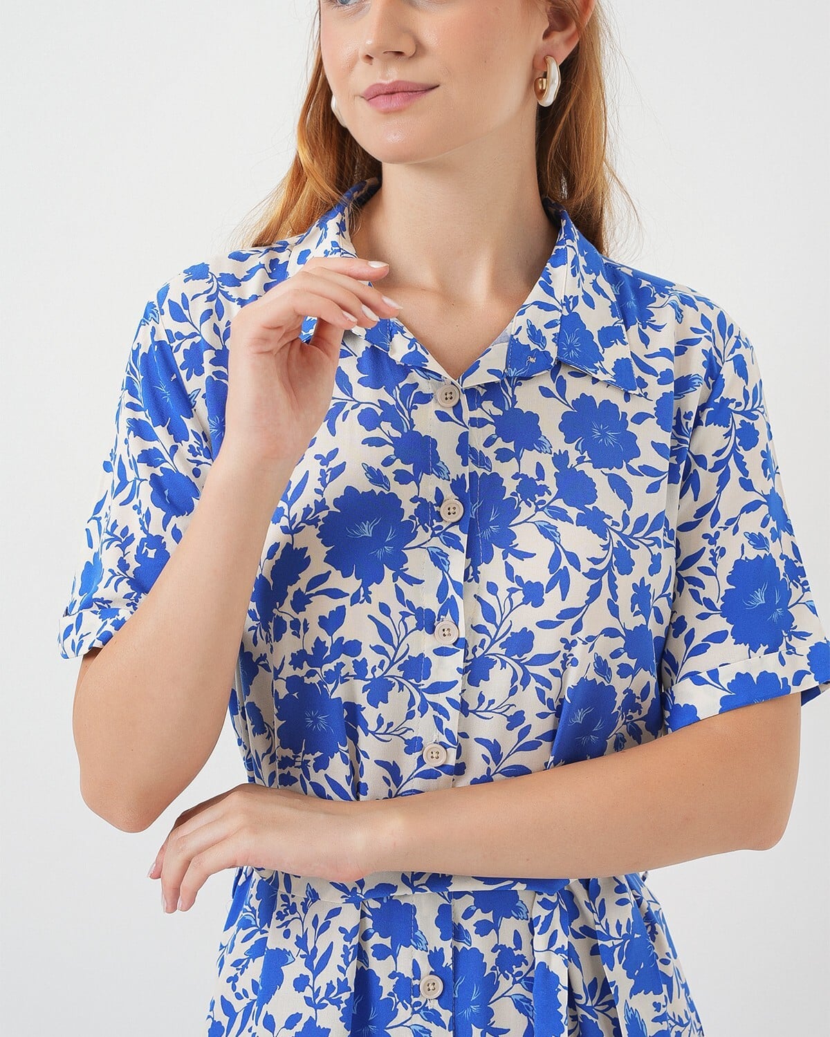 Women's Short-Sleeve Patterned Dress with Floral Print - Bigdart - by Peralane - photo 3