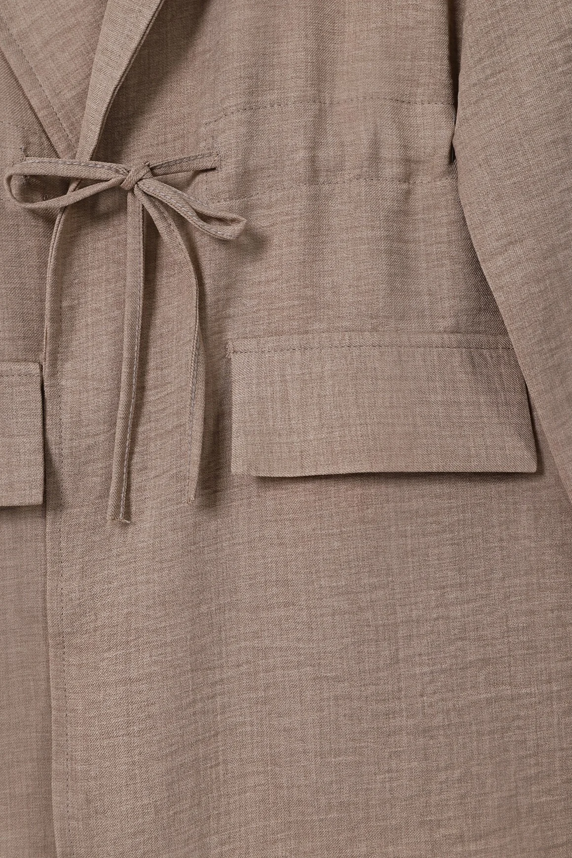 Linen Look Blazer and Wide-Leg Trouser Set in Mink - Podyumplus - by Peralane - photo 12