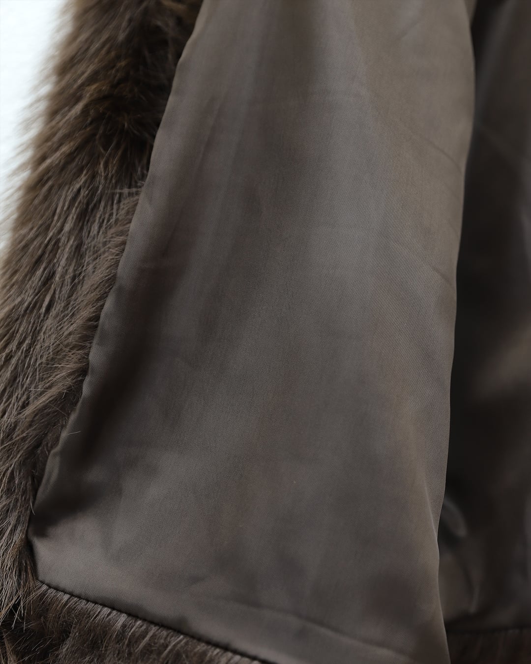 Women's Faux Fur Lined Coat - Brown - Podyumplus - by Peralane - photo 2