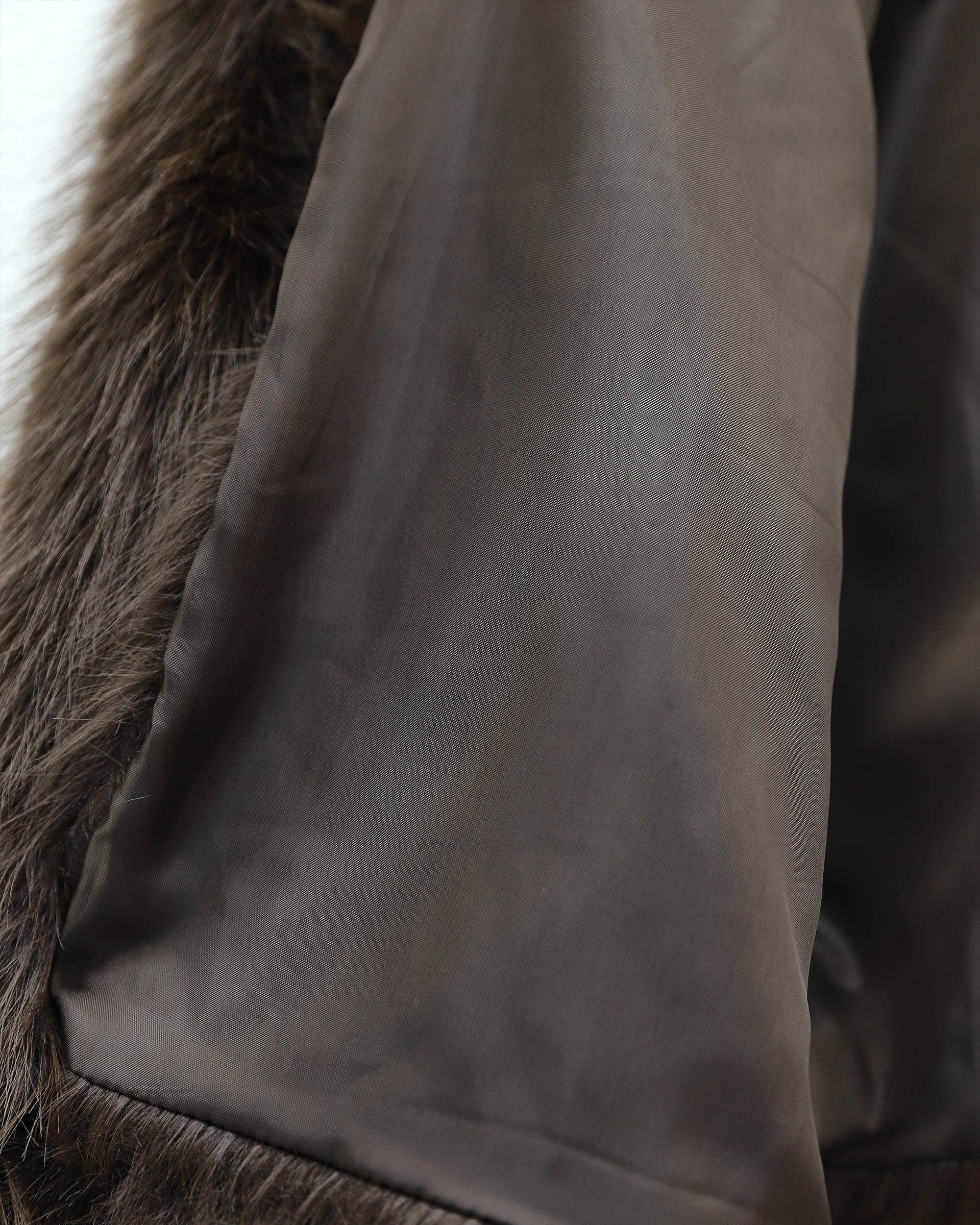 Women's Faux Fur Lined Coat - Brown - Podyumplus - by Peralane - photo 2
