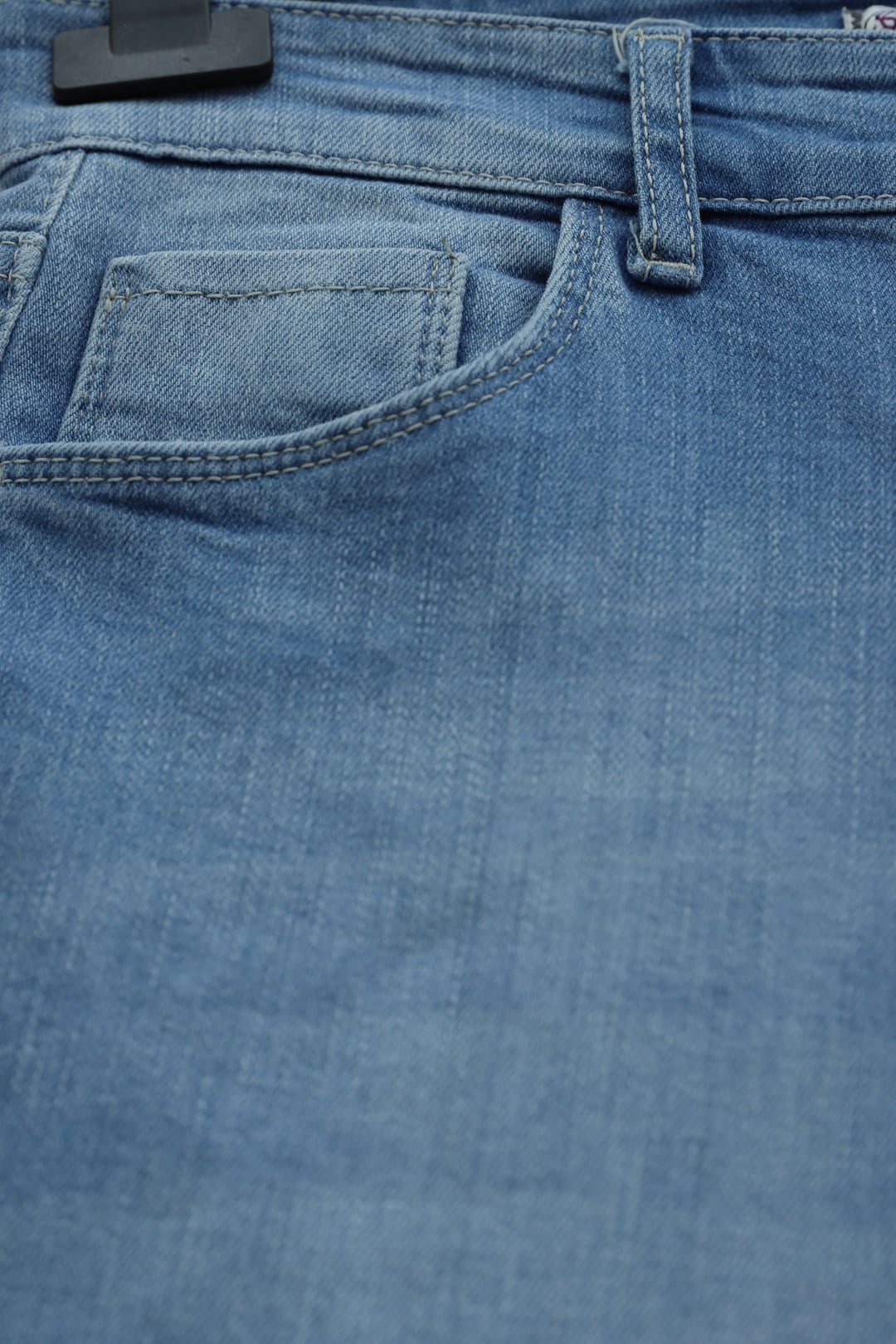 High Waist Wide Leg Denim Jeans with Pockets - Ice Blue - Podyumplus - by Peralane - photo 5