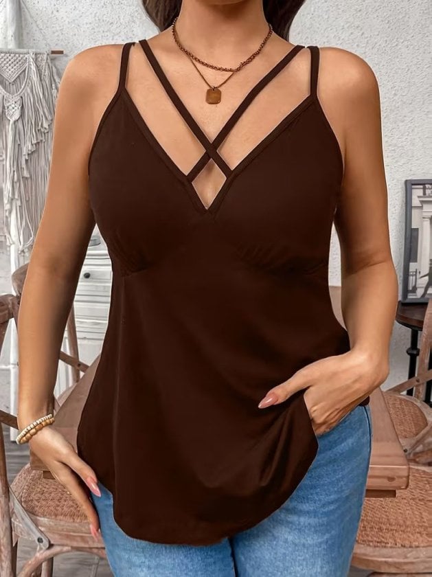 Women's Criss-Cross Strap Long Viscose Blouse - Janes - by Peralane - photo 3