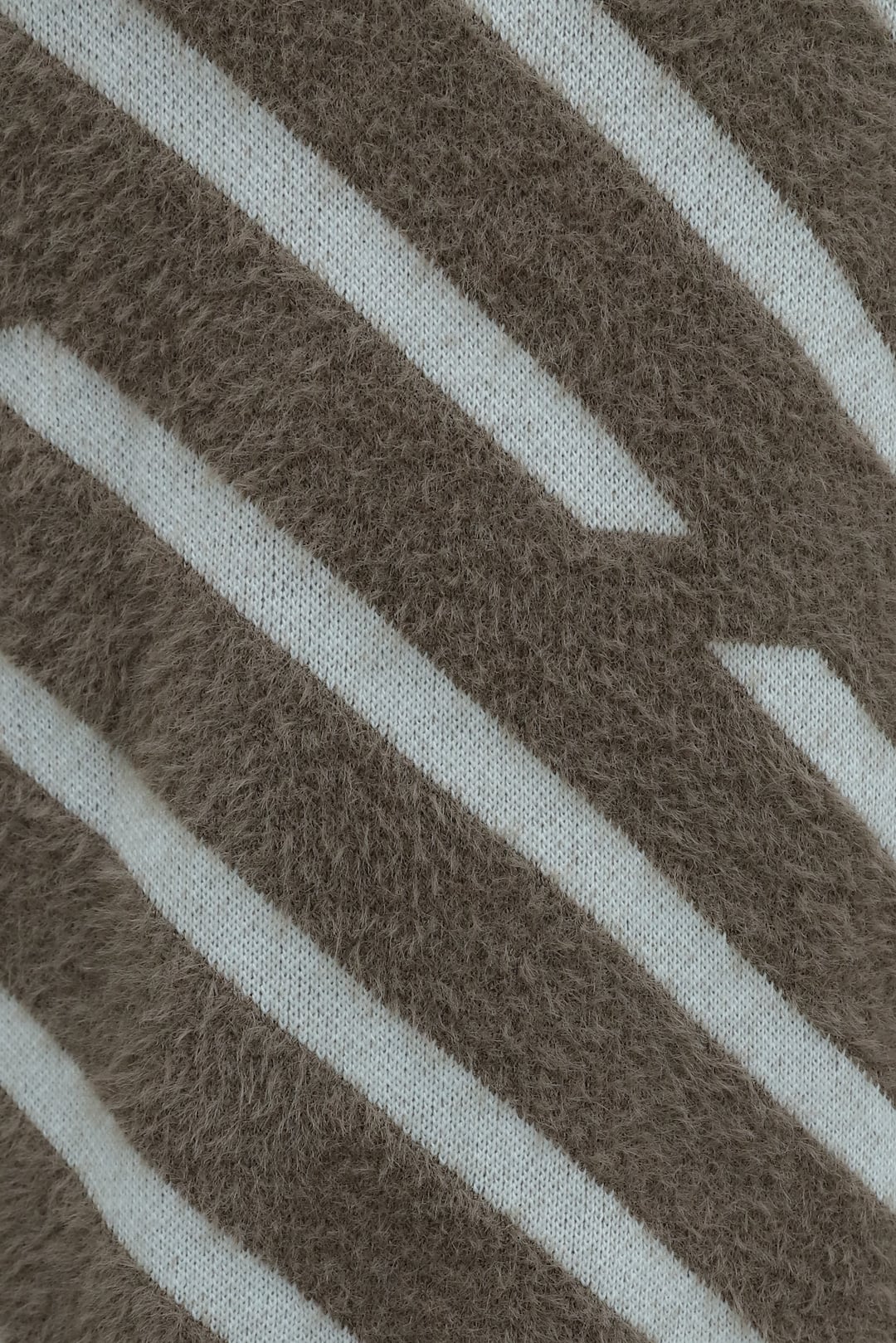 Half Mock Neck Side Stripe Fuzzy Knit Tunic - Earth - Podyumplus - by Peralane - photo 5