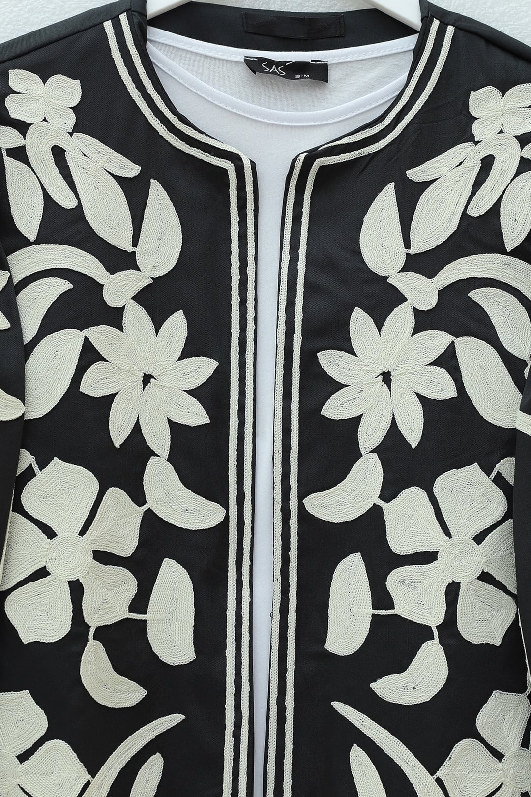 Embroidered Lined Jacket for Women - Black - Podyumplus - by Peralane - photo 5