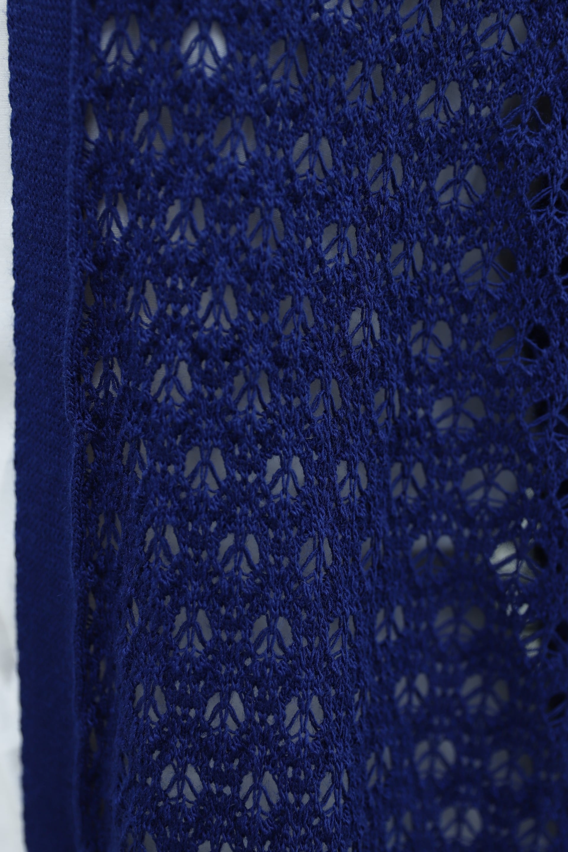 Navy Blue Open-Knit Cardigan - Podyumplus - by Peralane - photo 7