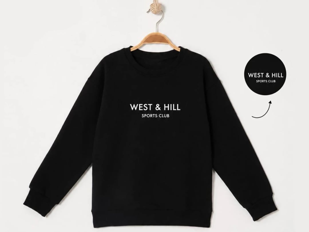 West & Hill Print 3-Thread Brushed Boys' Sweatshirt - Ruhat Kids - by Peralane