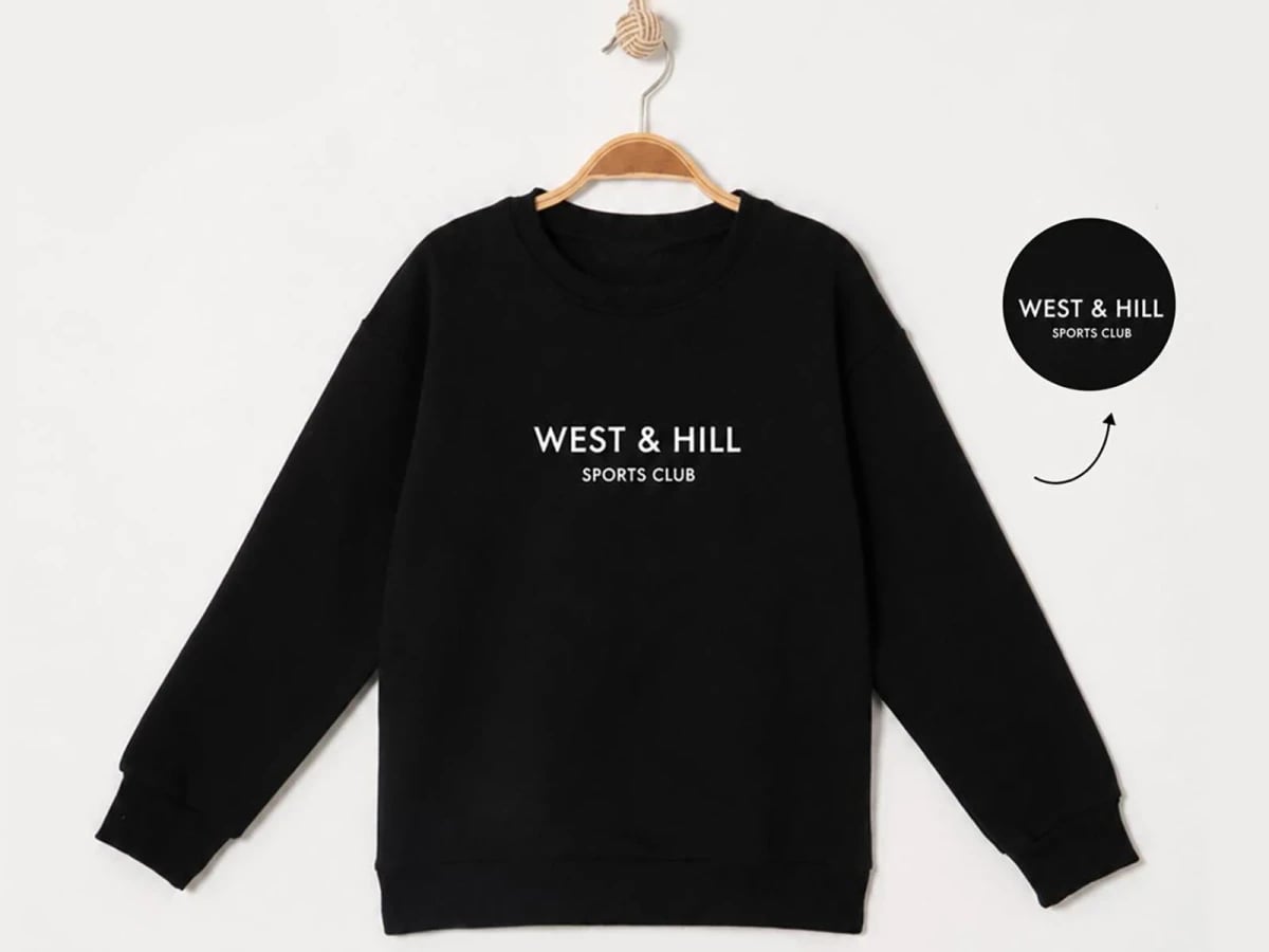 West & Hill Print 3-Thread Brushed Boys' Sweatshirt - Ruhat Kids - by Peralane