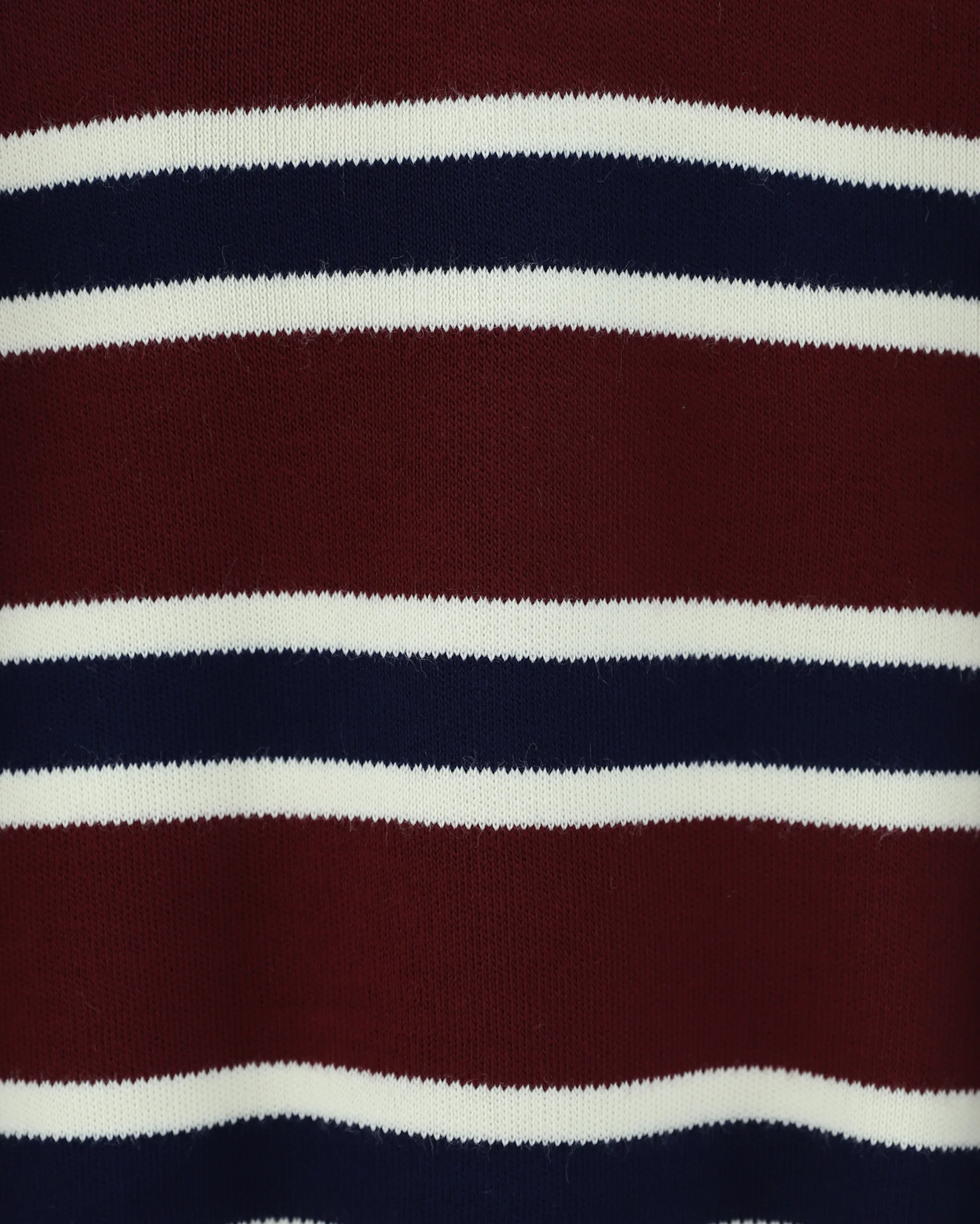 Polo Collar Half-Button Striped Knit Sweater for Women - Burgundy - Podyumplus - by Peralane - photo 5