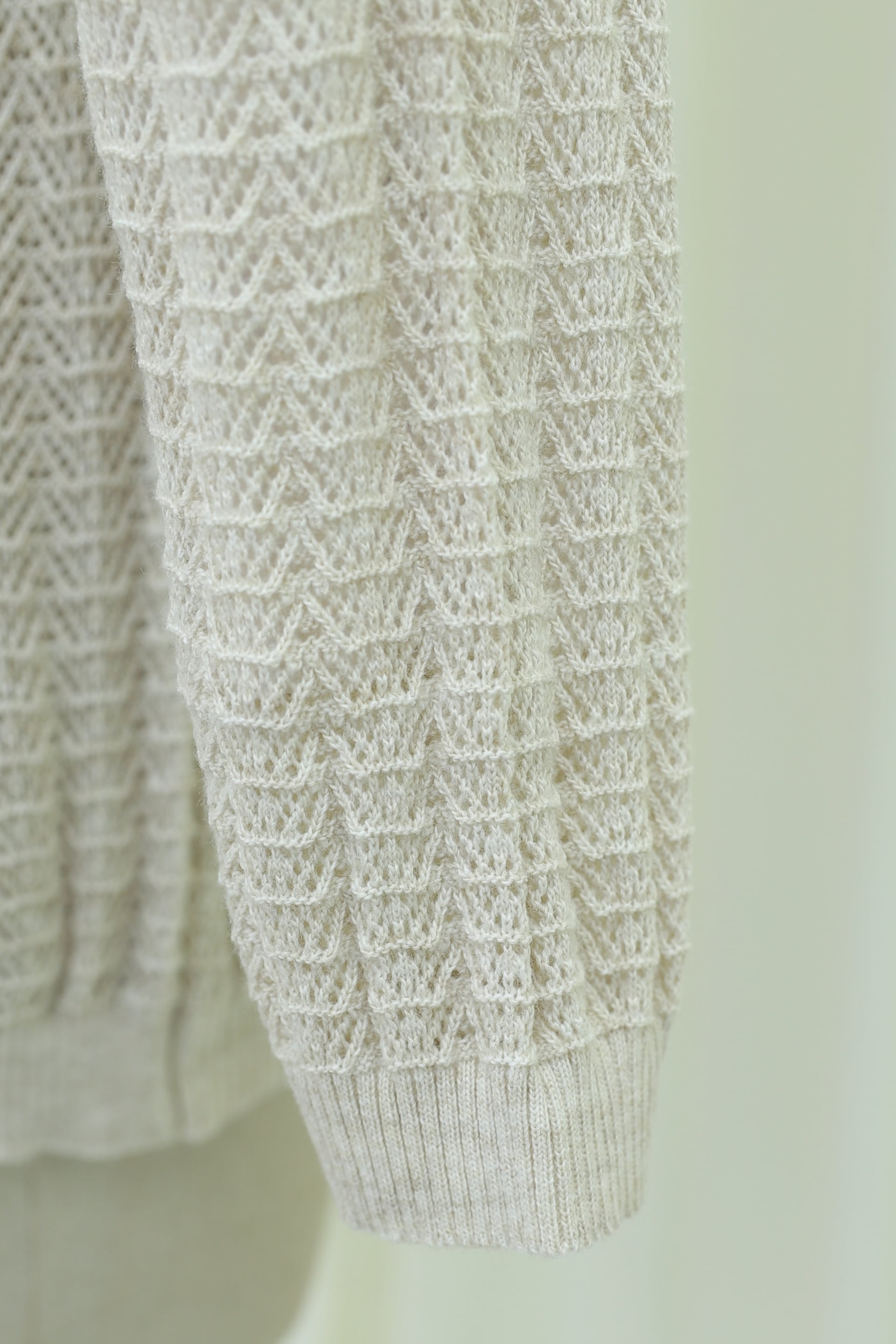 Open-Front Lace Knit Cardigan - Stone - Podyumplus - by Peralane - photo 7