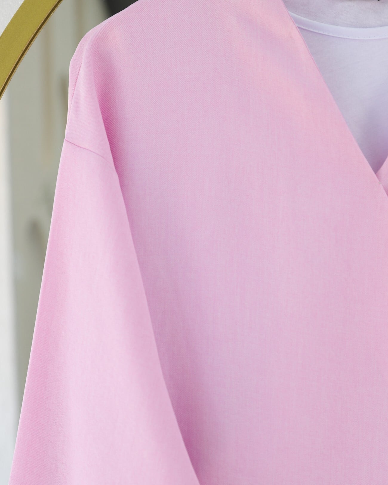 Side-Tie Skirt Linen-Look Modest Set - Powder - Podyumplus - by Peralane - photo 6