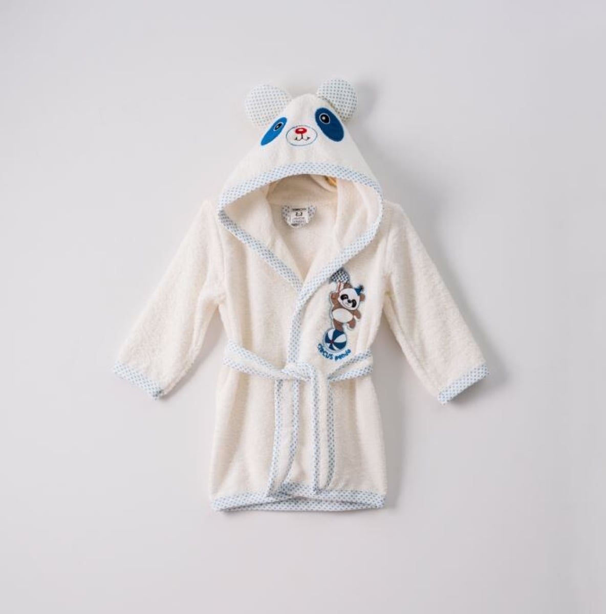 Hooded Baby Bathrobe with Panda Design - 3 Pack (1-4 Years) - Ramel Kids - by Peralane