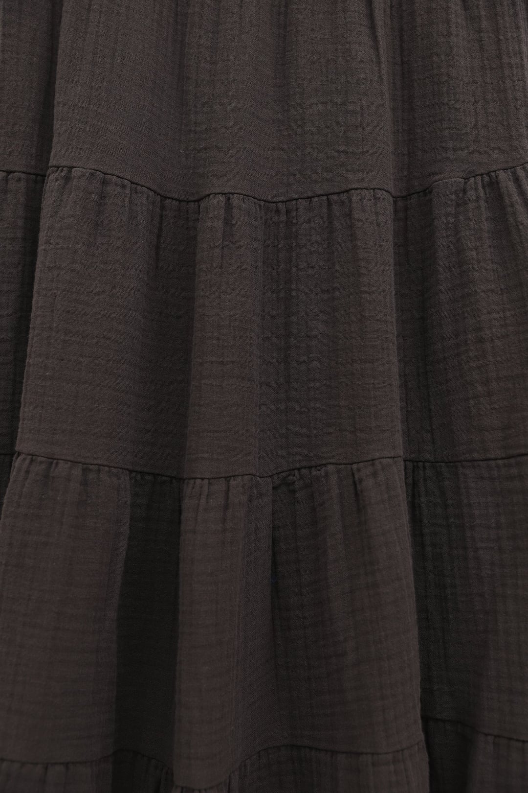 Elasticated Tiered Muslin Maxi Skirt in Brown - Podyumplus - by Peralane - photo 4