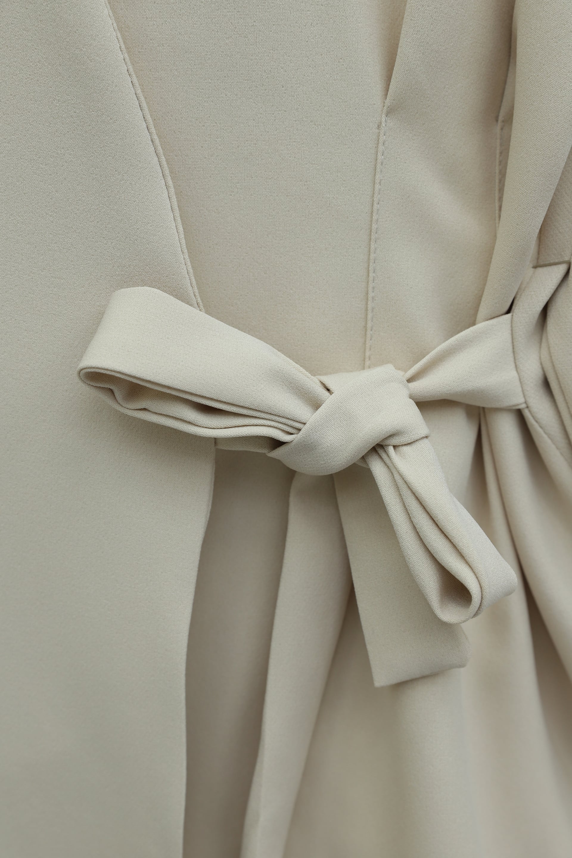 Beige Wrap-Front Wide-Leg Crepe Co-ord Set with Darts - Podyumplus - by Peralane - photo 10