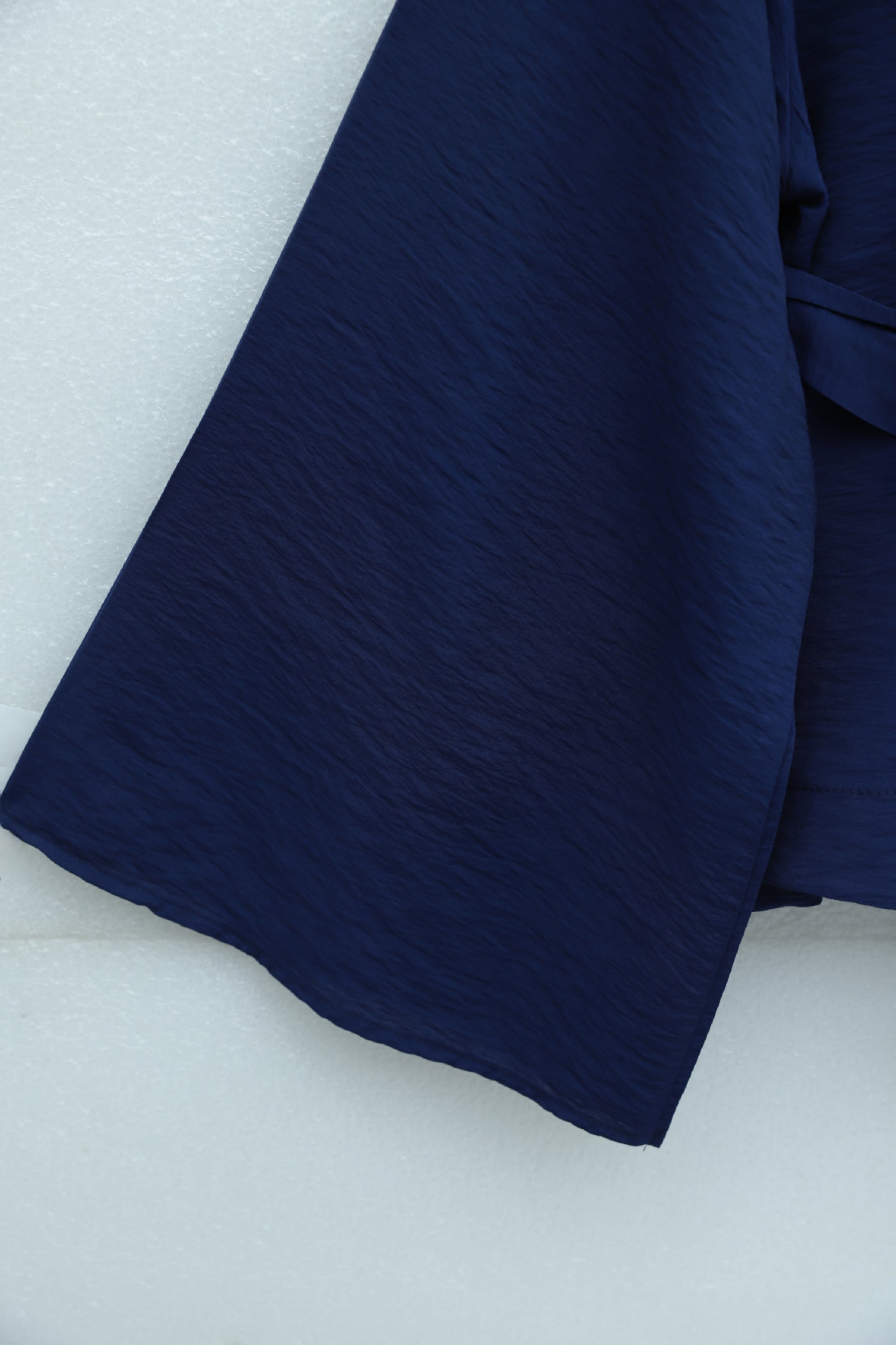 Navy Single Button Belted Skirt Set with Long-Sleeved Top and Maxi Skirt - Podyumplus - by Peralane - photo 6