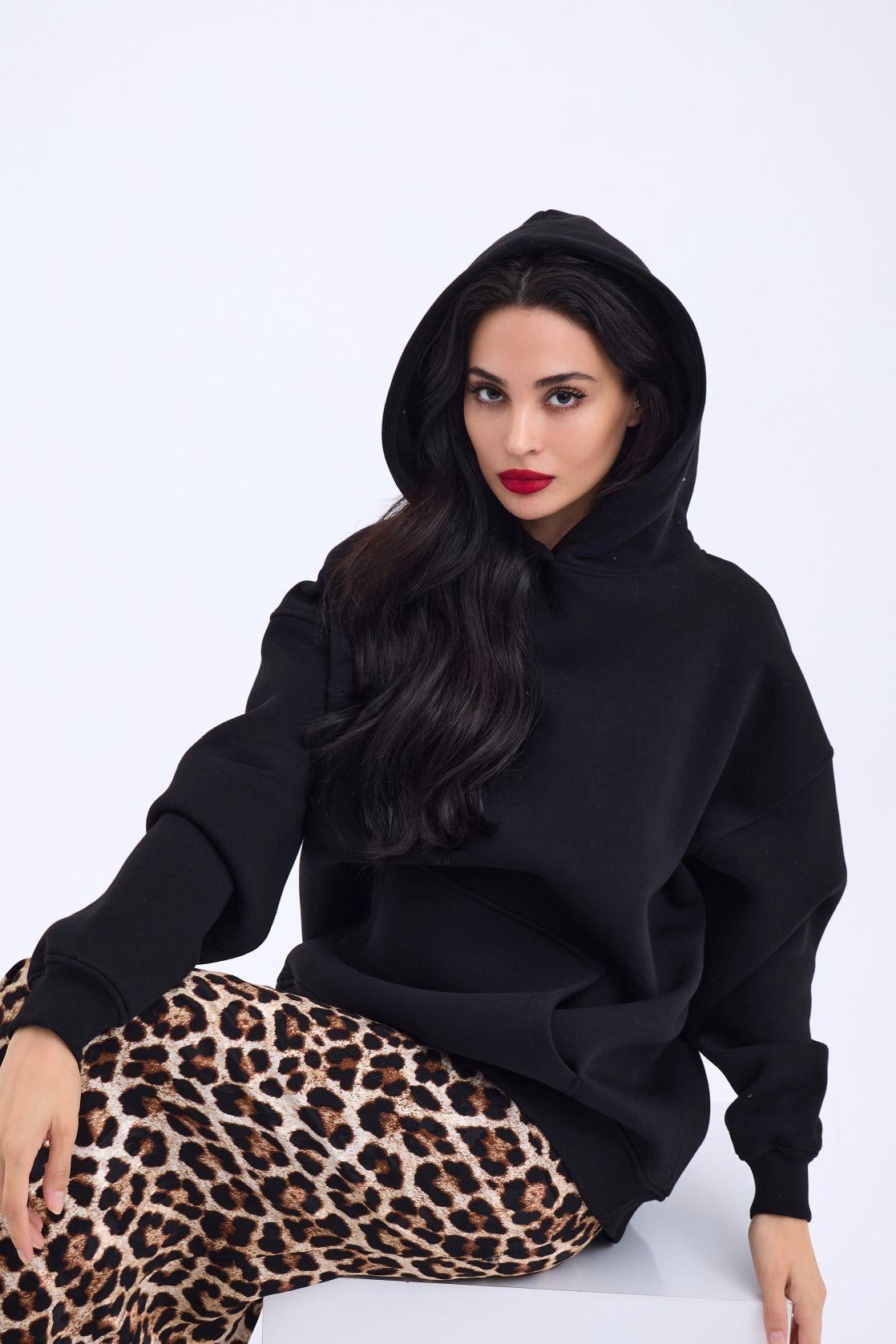Black Fleece Hoodie for Women - Fame - by Peralane - photo 3