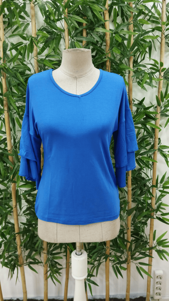 Women's V-Neck Short-Sleeve Viscose Blouse - Janes - by Peralane - photo 6