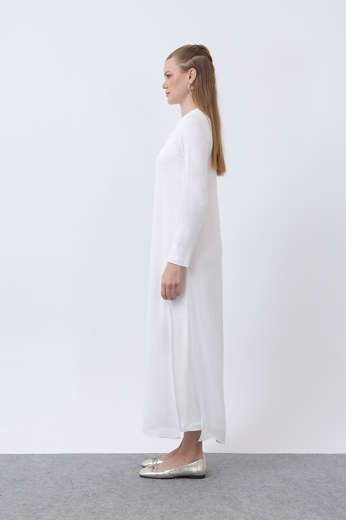 Women's Chiffon Detail Long Dress - Puane - by Peralane - photo 3