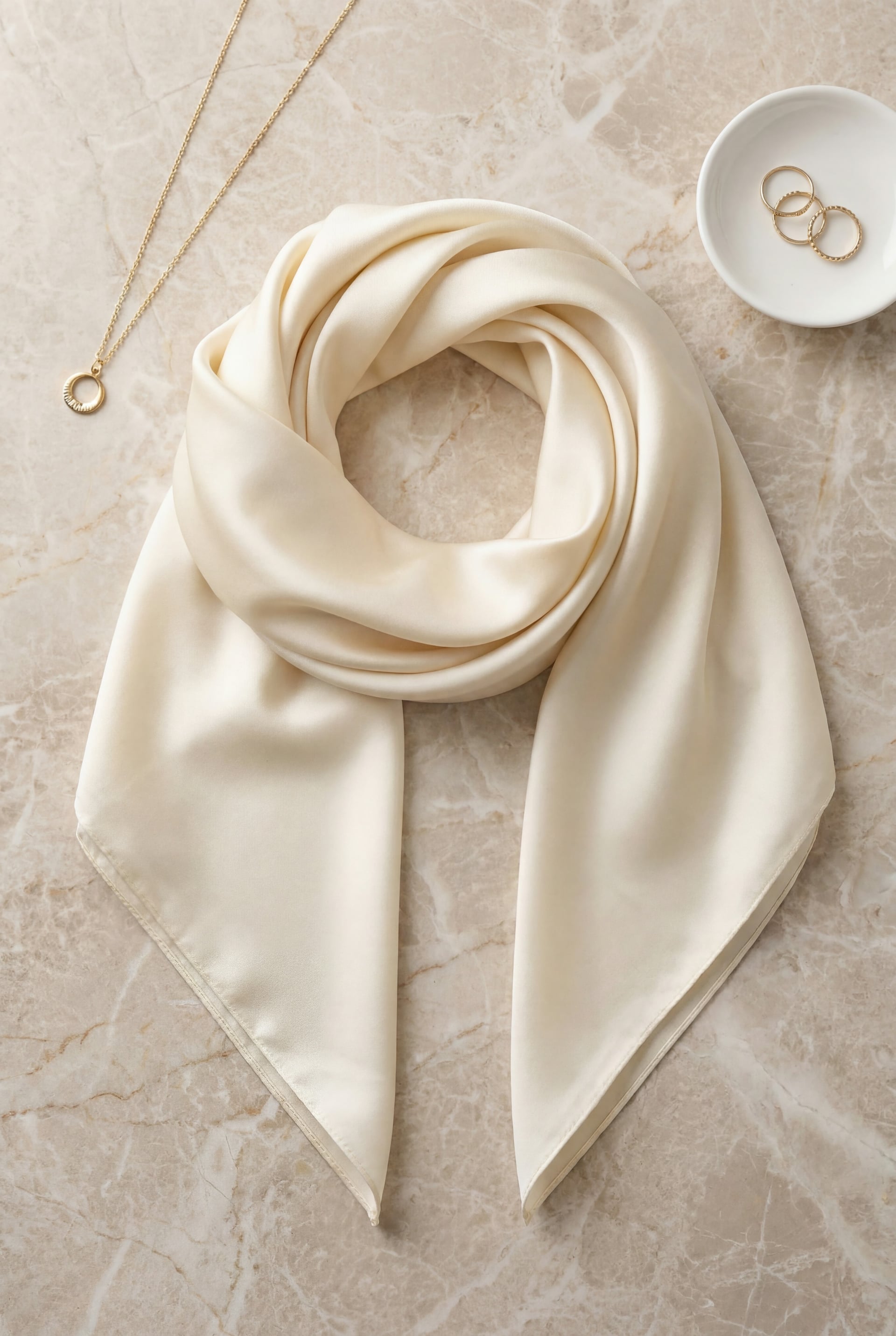 Plain Rayon Scarf - Beige - Podyumplus - by Peralane - photo 2