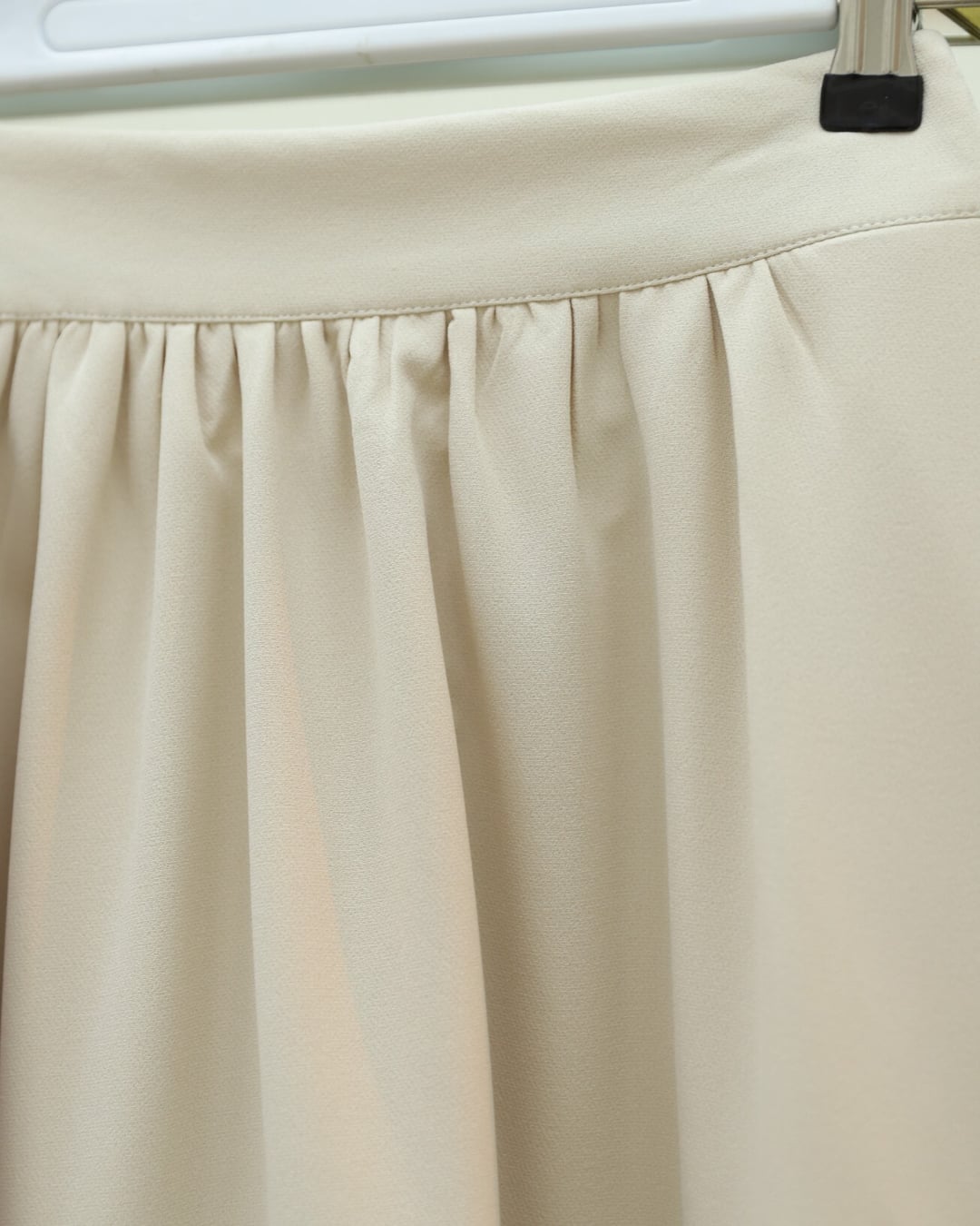 Beige Cross-Button Vest and Skirt Two-Piece Set - Podyumplus - by Peralane - photo 9