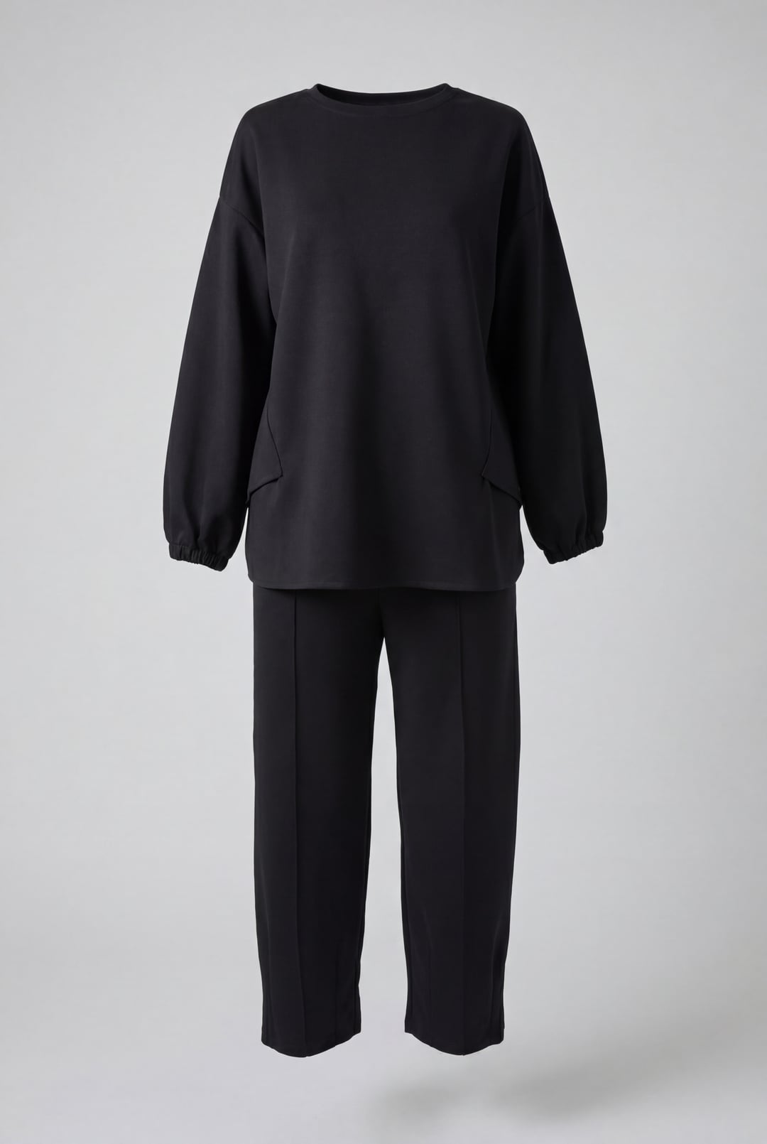 Long-Sleeved Tunic and Trousers Modest Set in Black - Podyumplus - by Peralane - photo 5