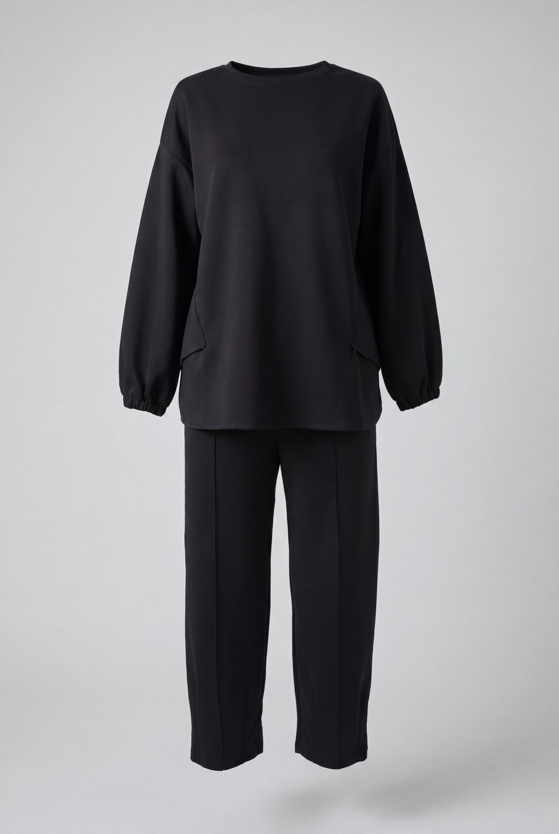 Long-Sleeved Tunic and Trousers Modest Set in Black - Podyumplus - by Peralane - photo 5