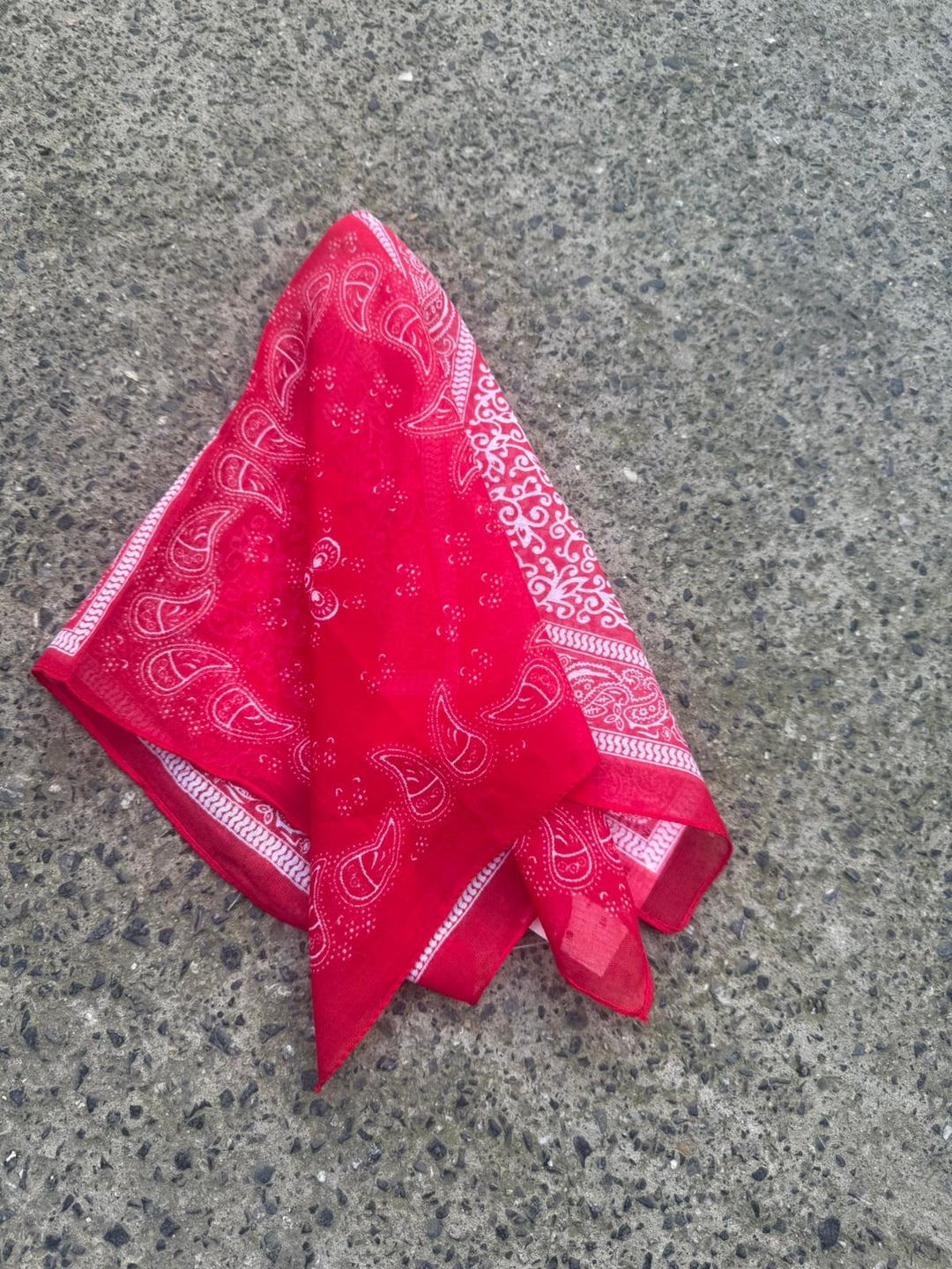 Red Paisley Bandana with Floral Print - 50x50 cm - Pack of 4 - Nesvay - by Peralane - photo 2