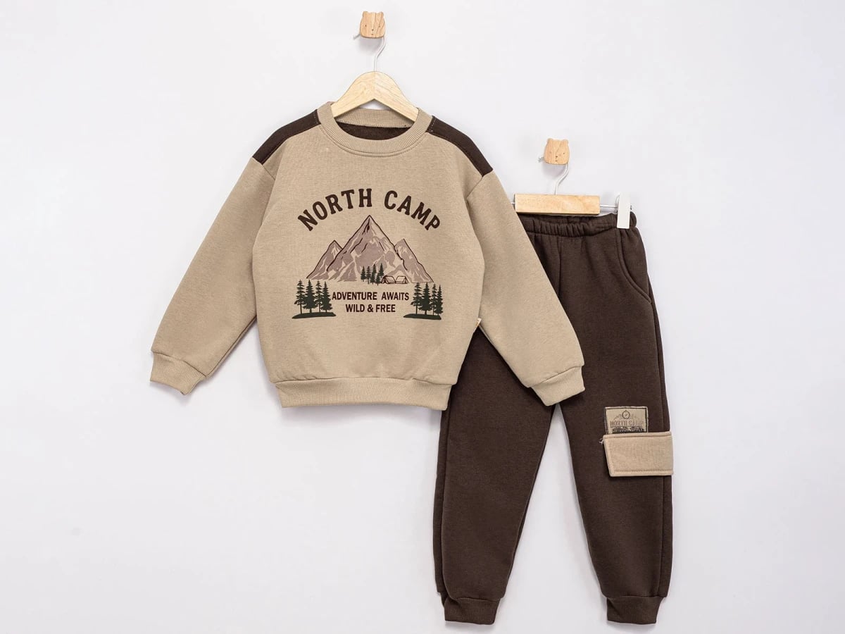 North Camp Printed 3-Thread Fleece Boys' Set - Feely Kids - by Peralane