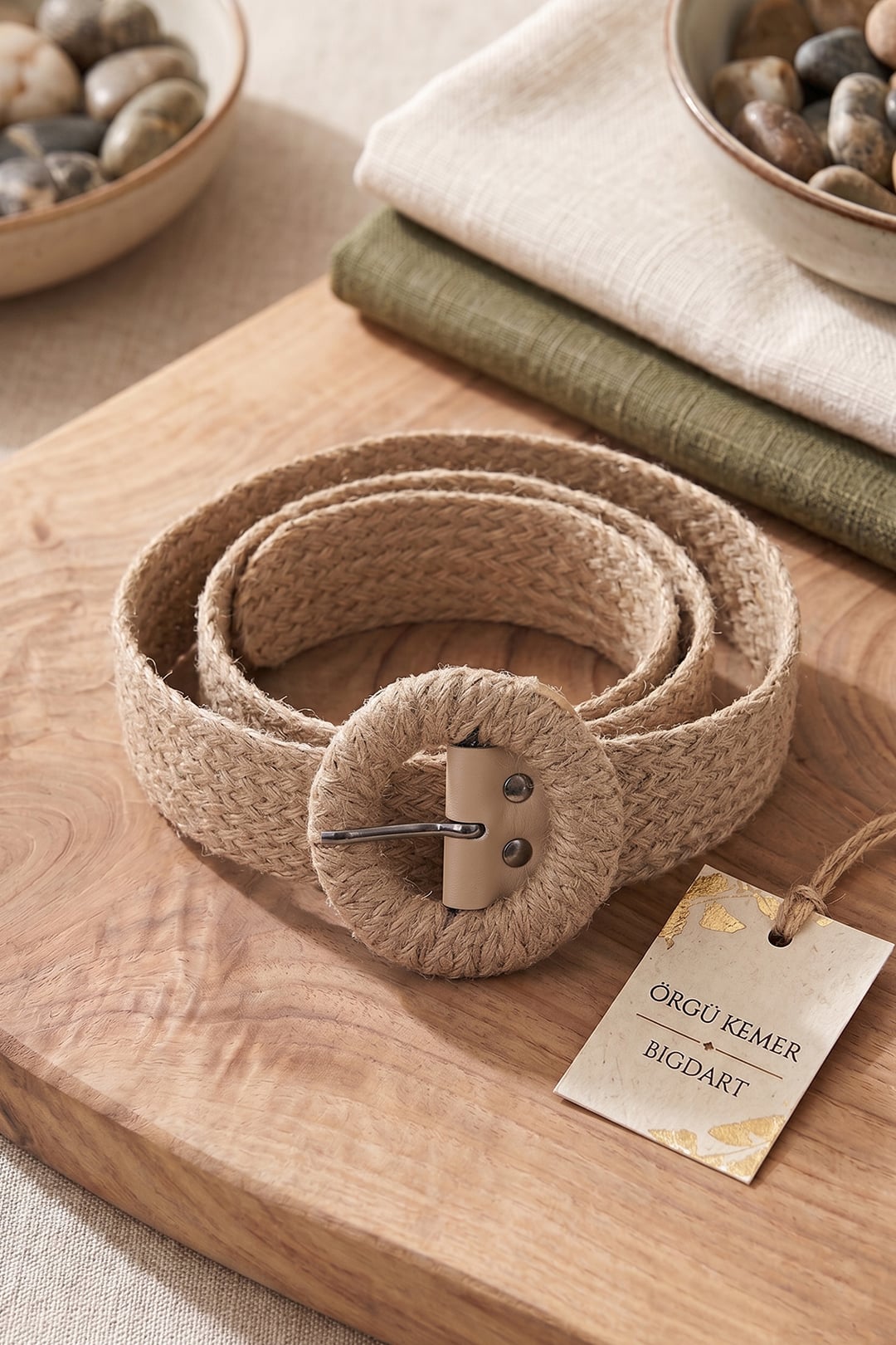Braided Straw Belt - Beige - Bigdart - by Peralane - photo 2