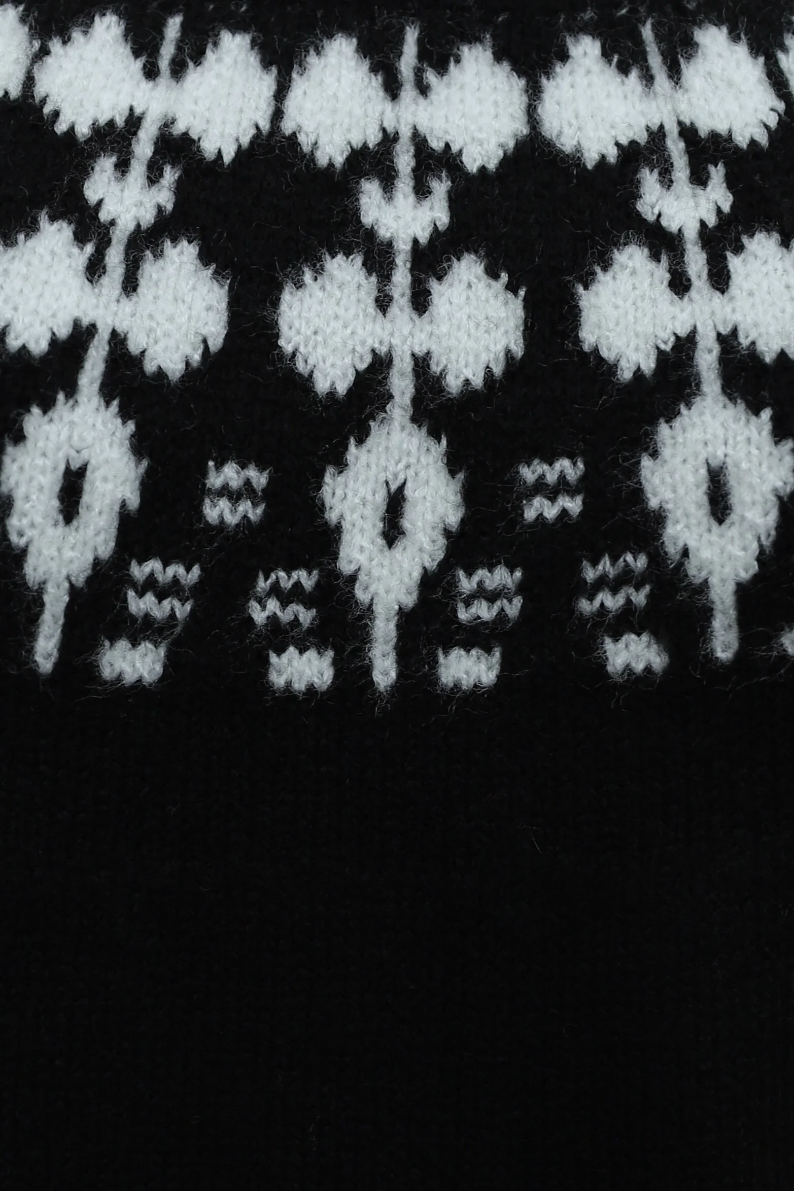 Half Collar Patterned Knit Tunic - Black - Podyumplus - by Peralane - photo 8
