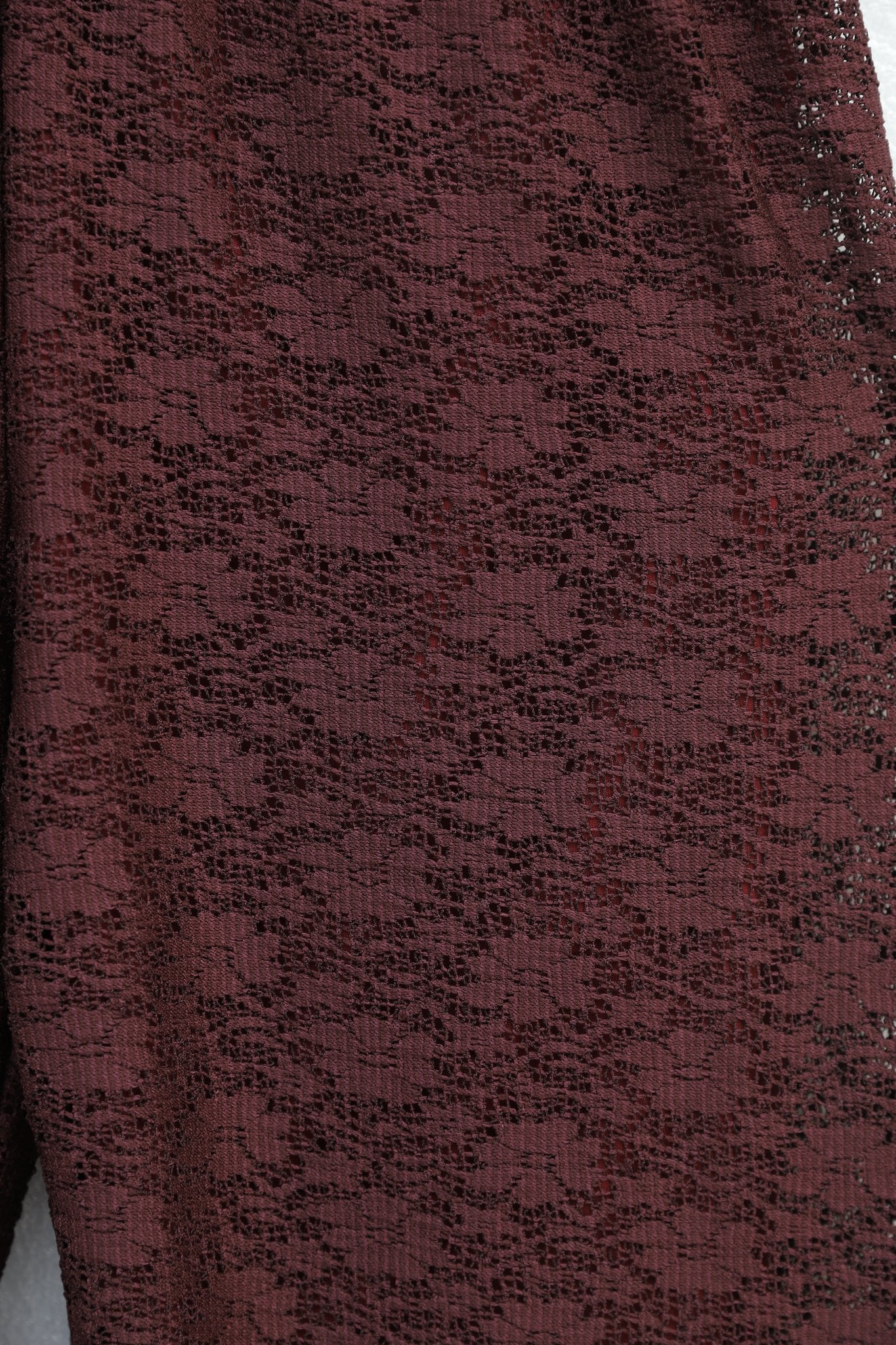 Round Neck Belted Lace Detail Lined Trousers Set - Burgundy - Podyumplus - by Peralane - photo 8