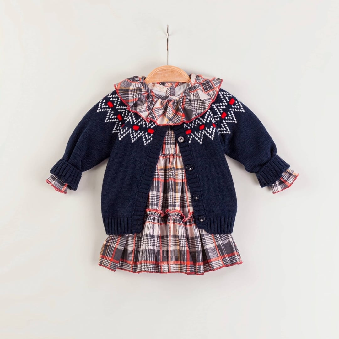 4-Pack Baby Girl Cardigan and Dress Set 9-24M Red - Babymuz - by Peralane