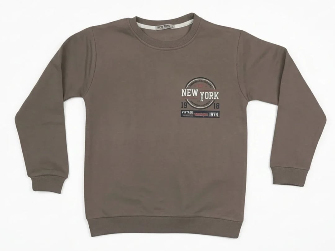 New York Print Brushed 3-Thread Boys' Sweatshirt - Tanem Kids - by Peralane