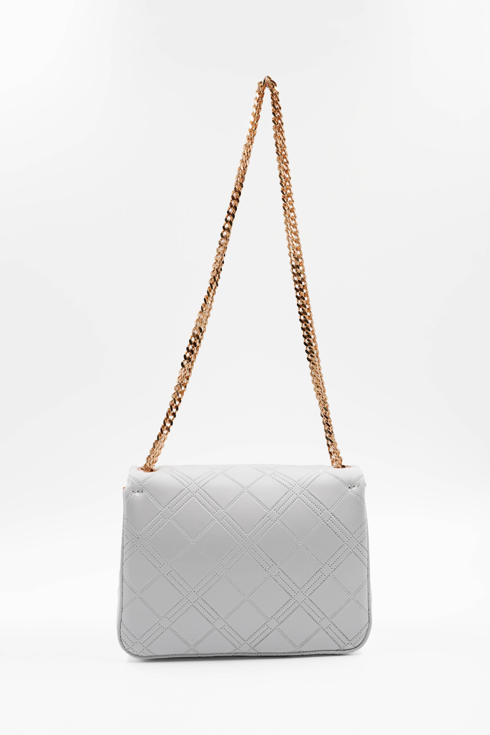 Renata White Patent Chain Detail Women's Shoulder Bag 6156 - Aron Atelier - by Peralane - photo 4