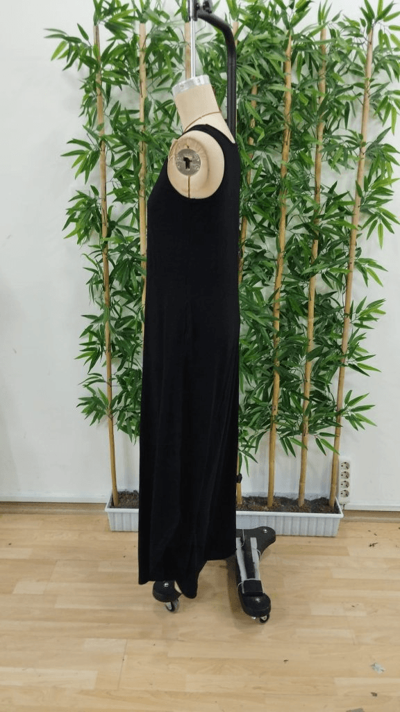 Women's Sleeveless Round Neck Pocketed Casual Long Viscose Jumpsuit - Janes - by Peralane - photo 7