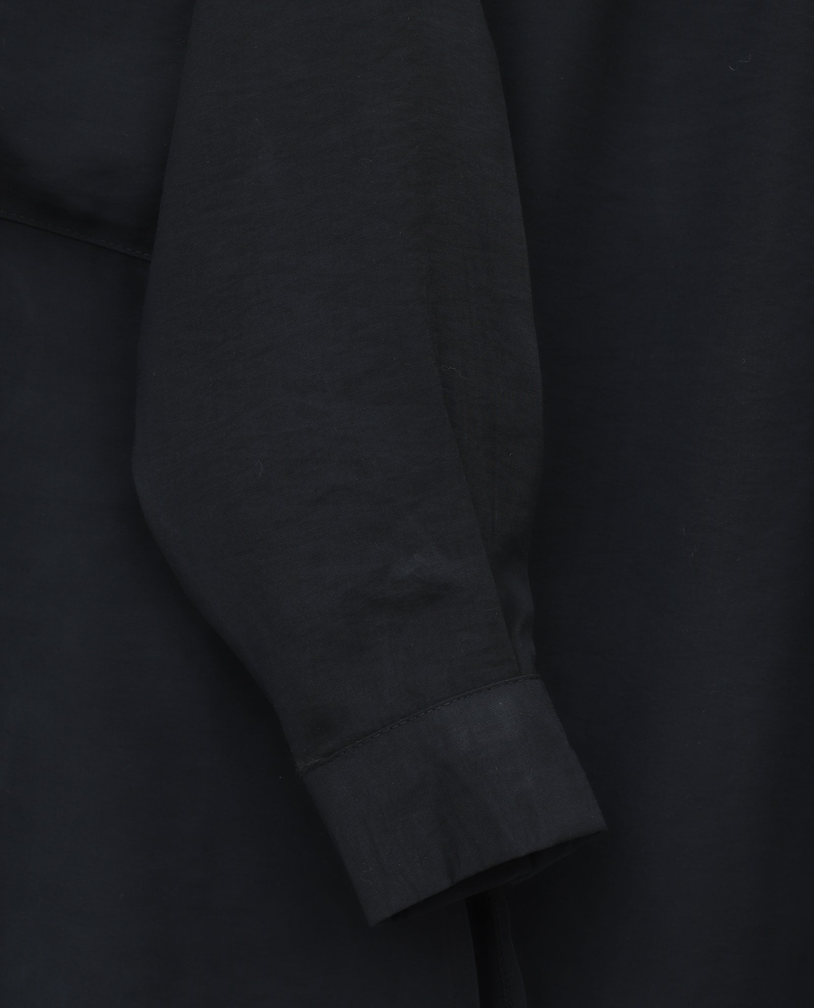 Button-Front Single-Pocket Shirt and Wide-Leg Trousers Set - Black - Podyumplus - by Peralane - photo 5