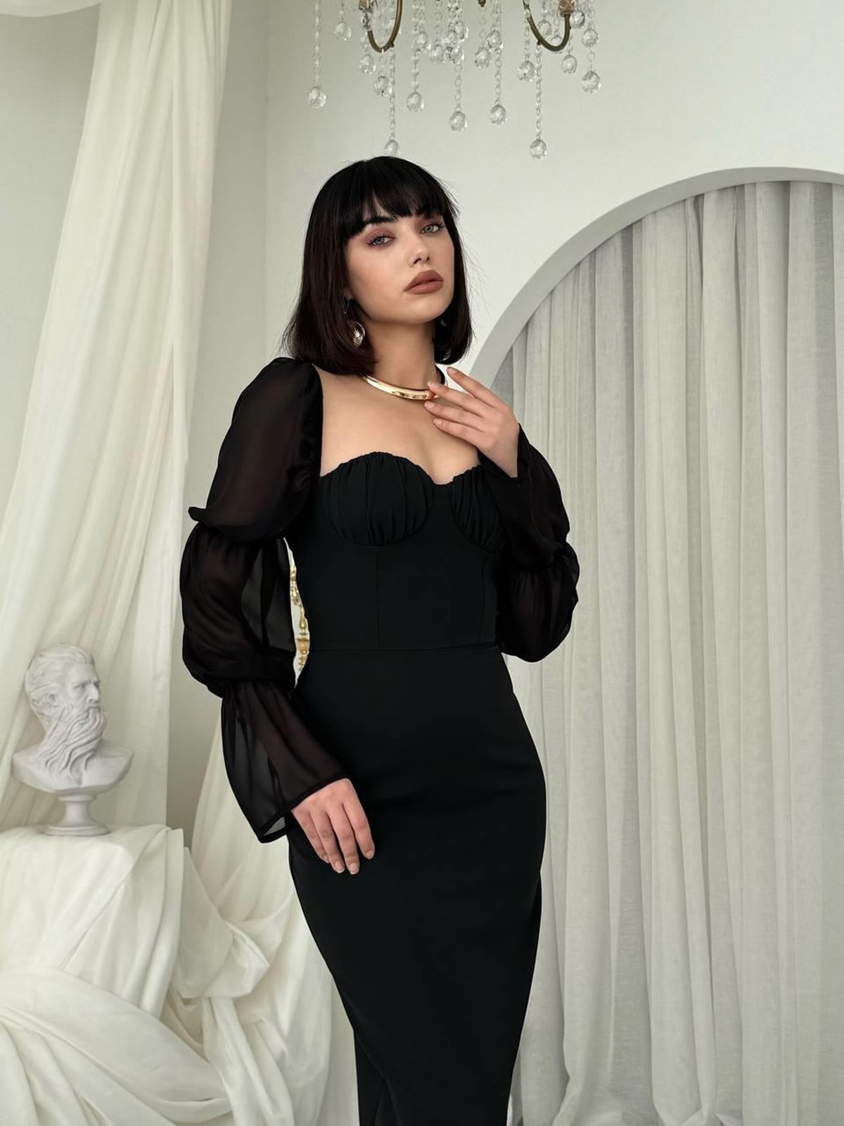 Kessy Midi Dress ETK-00839 in Black - Etika - by Peralane - photo 5