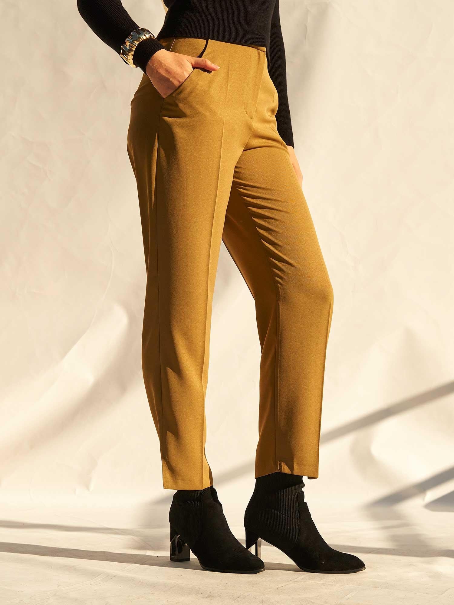 High Waist Slit Detail Carrot Trousers - Lefon - by Peralane - photo 8