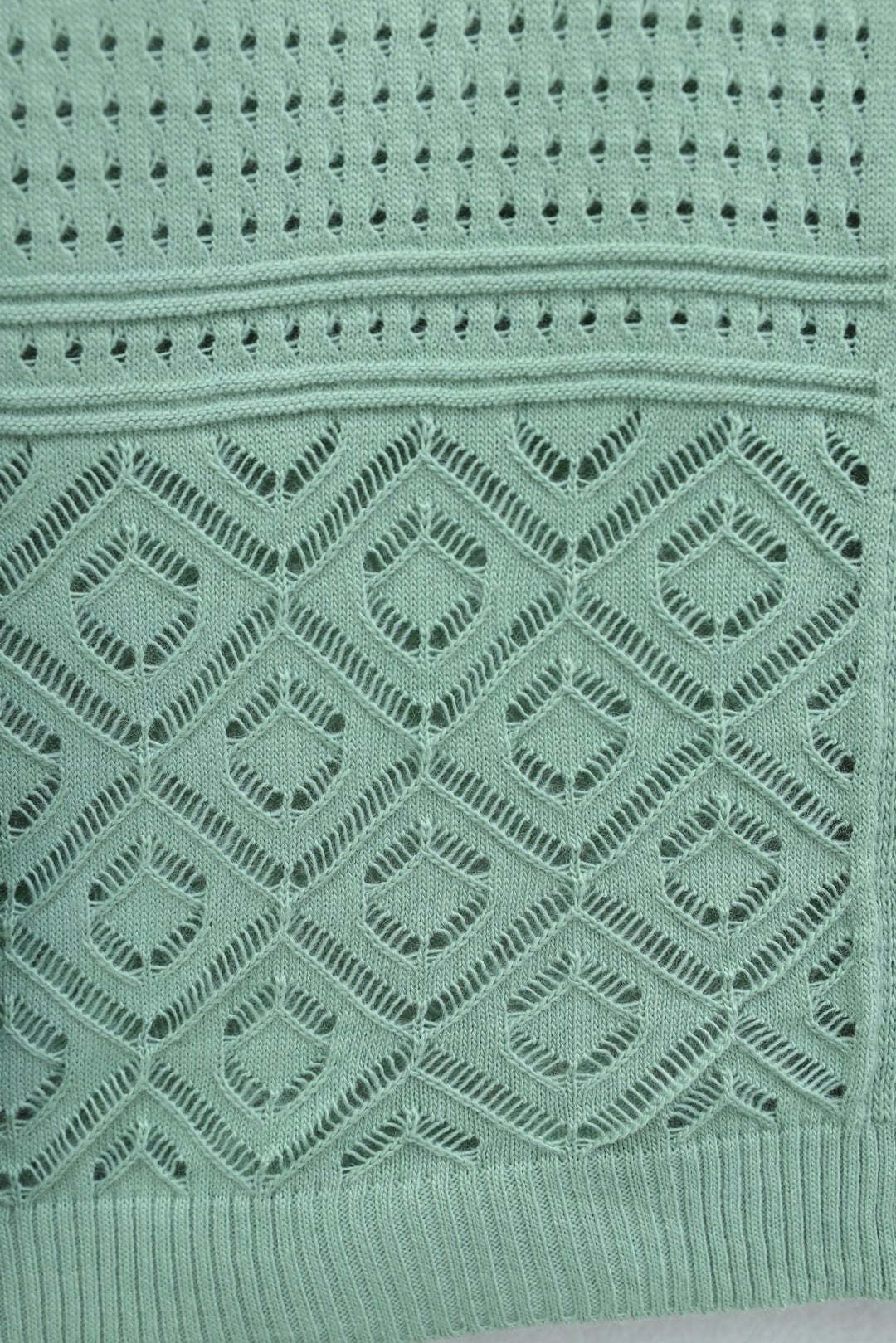 Mint Round Neck Openwork Buttoned Knit Cardigan - Podyumplus - by Peralane - photo 6