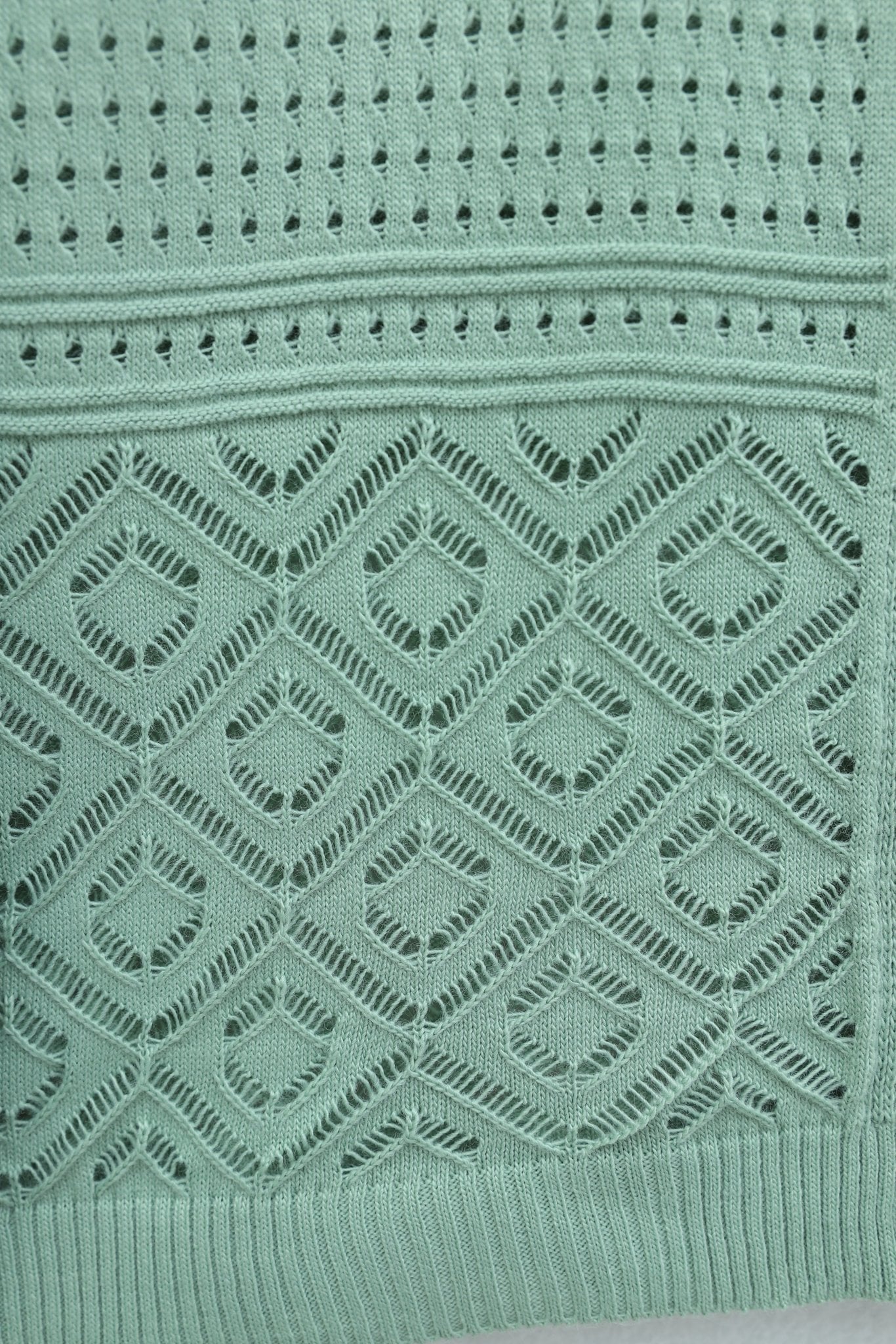 Mint Round Neck Openwork Buttoned Knit Cardigan - Podyumplus - by Peralane - photo 6
