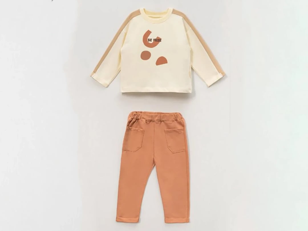Be Free Printed Boys' Top and Trousers Set - Vovido - by Peralane