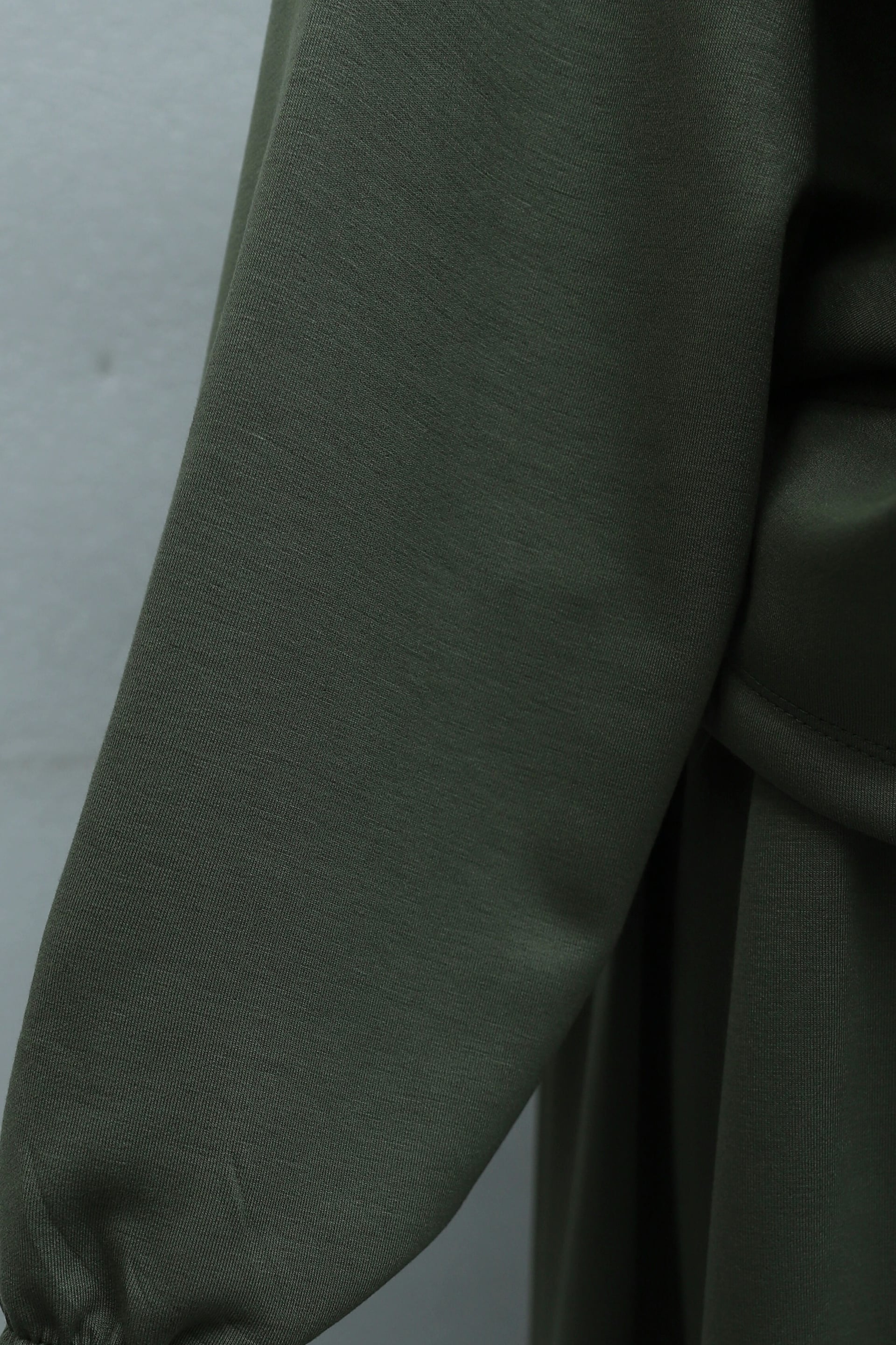 Olive Green Two-Piece Sweatshirt and Skirt Set with Drawstring Waist - Podyumplus - by Peralane - photo 6