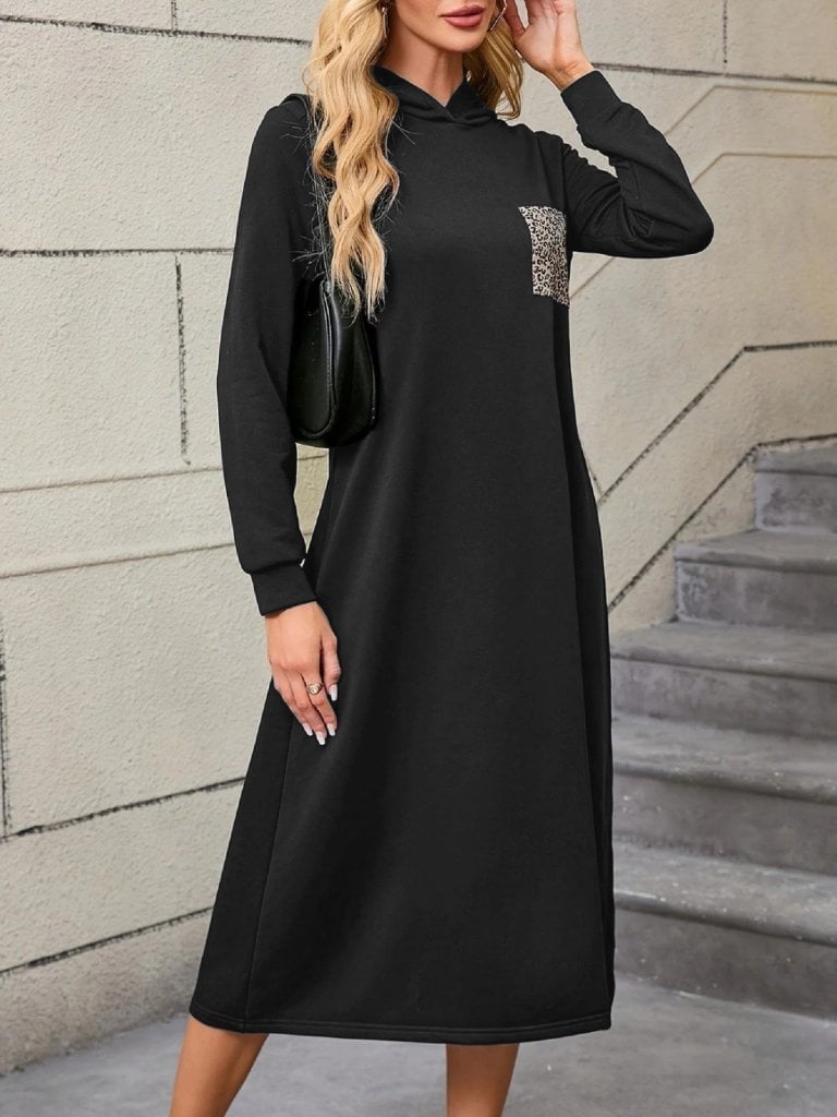 Women's Long Sleeve Hooded Maxi Dress with Pocket Detail - Janes - by Peralane - photo 4