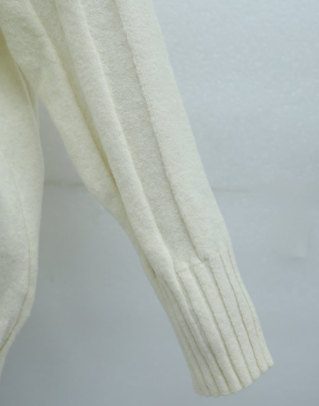 Half-Neck Striped Soft Knit Sweater - Ecru - Podyumplus - by Peralane - photo 7