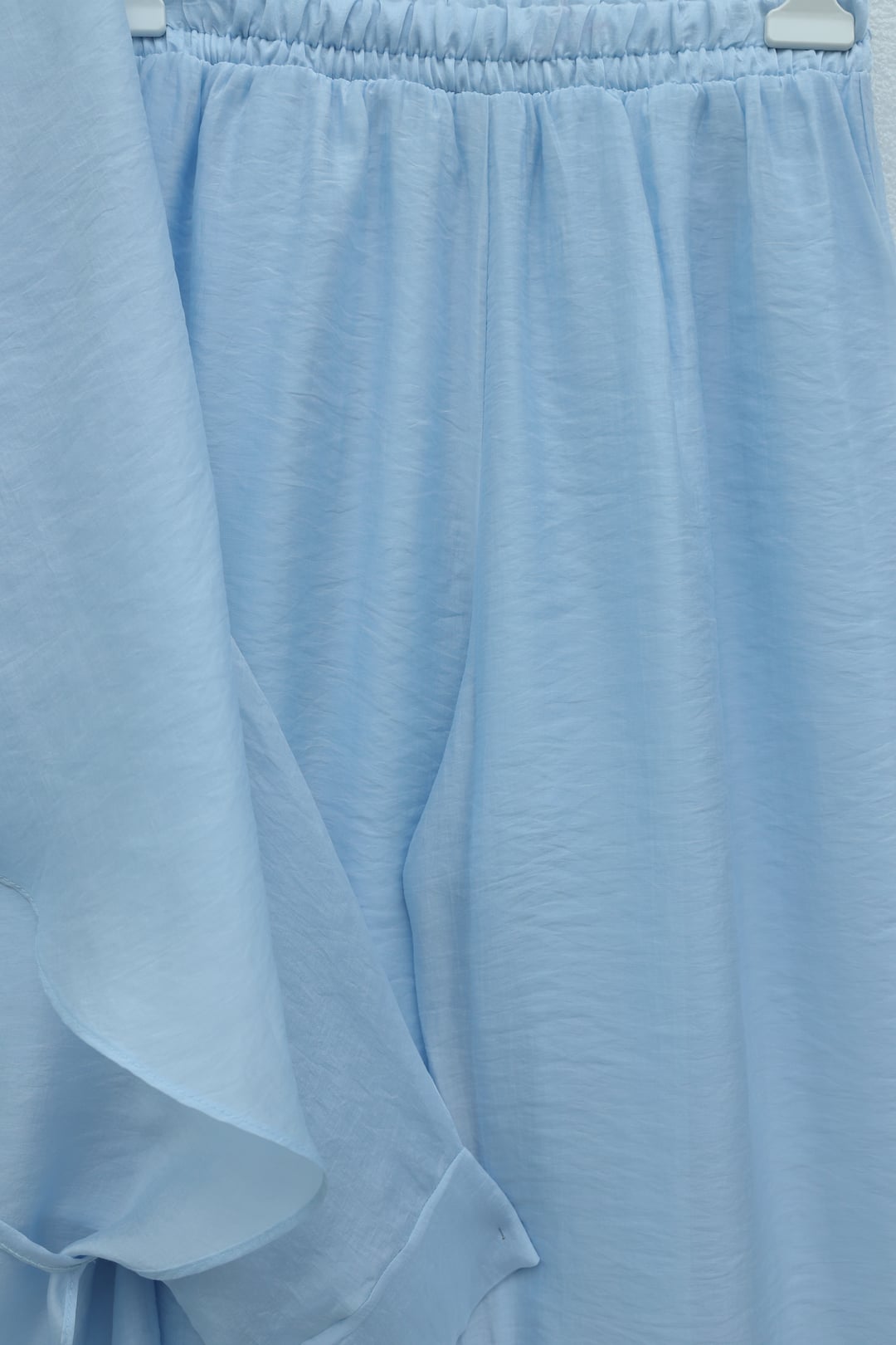 Asymmetric Cut Belted Cupro Tunic and Trouser Set - Blue - Podyumplus - by Peralane - photo 6