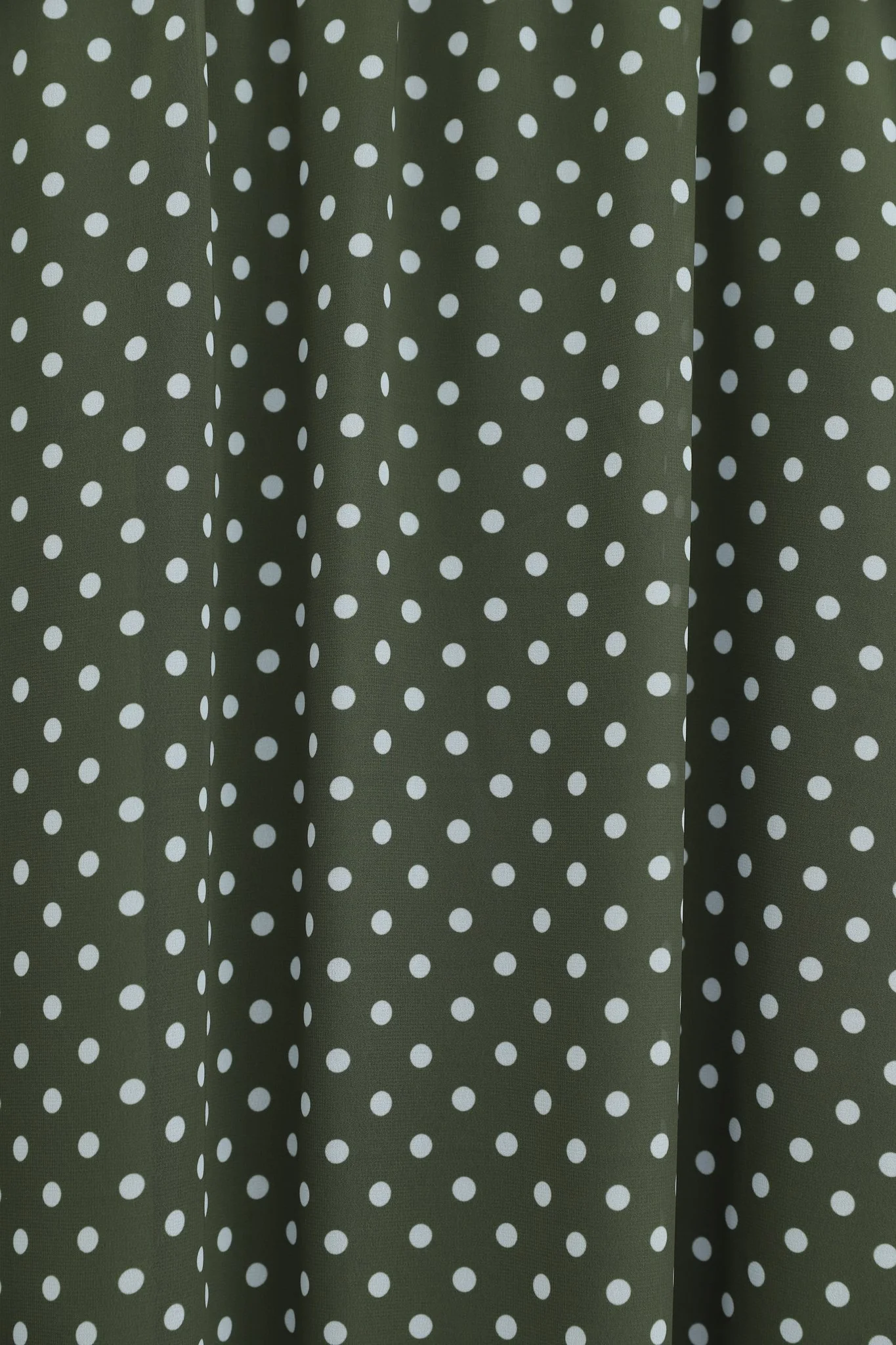 Polka Dot Elastic Waist Lined Chiffon Skirt - Olive Green - Podyumplus - by Peralane - photo 5