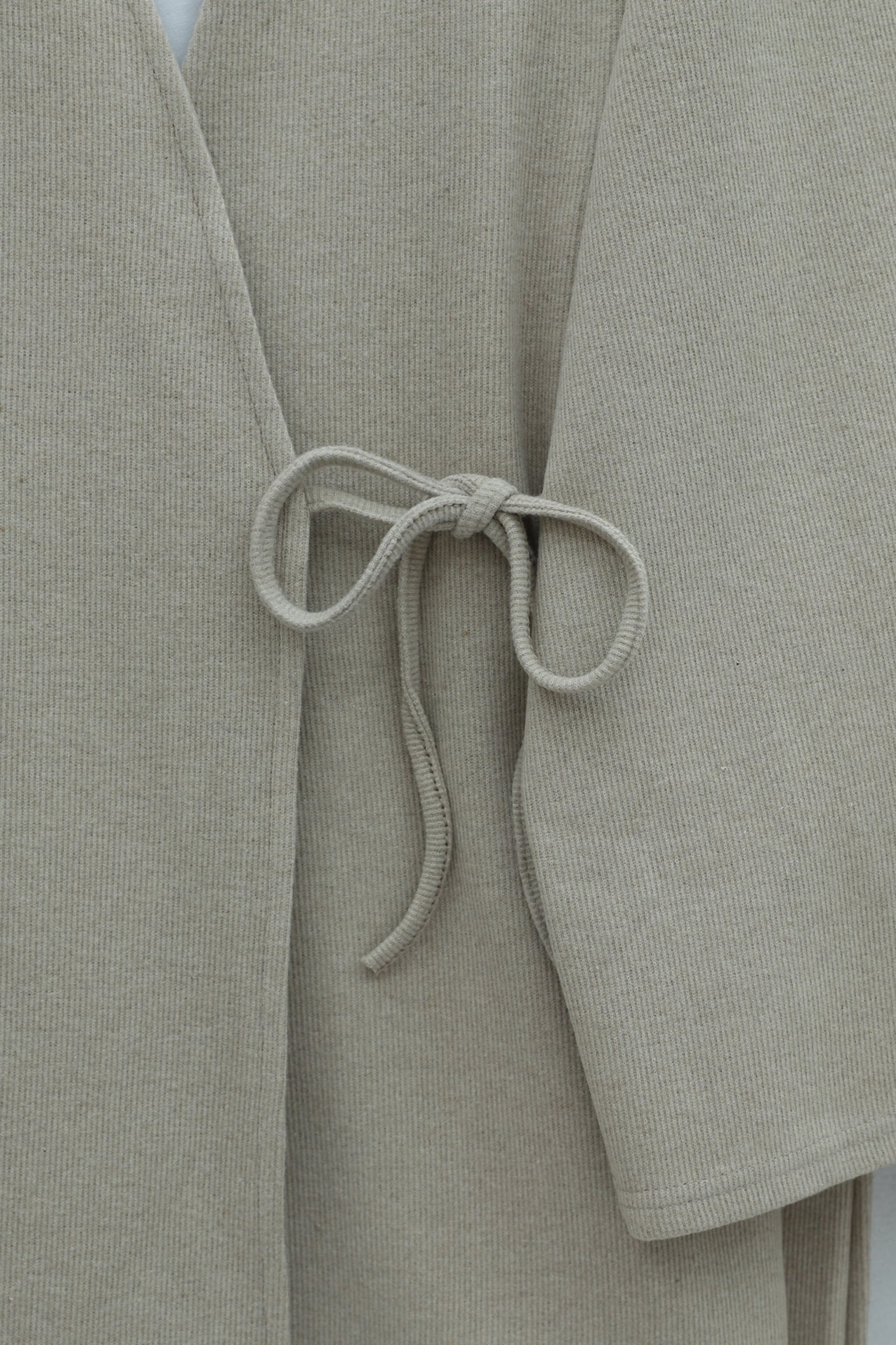 Beige Cross-Tie Selanik Kimono Set - Podyumplus - by Peralane - photo 5